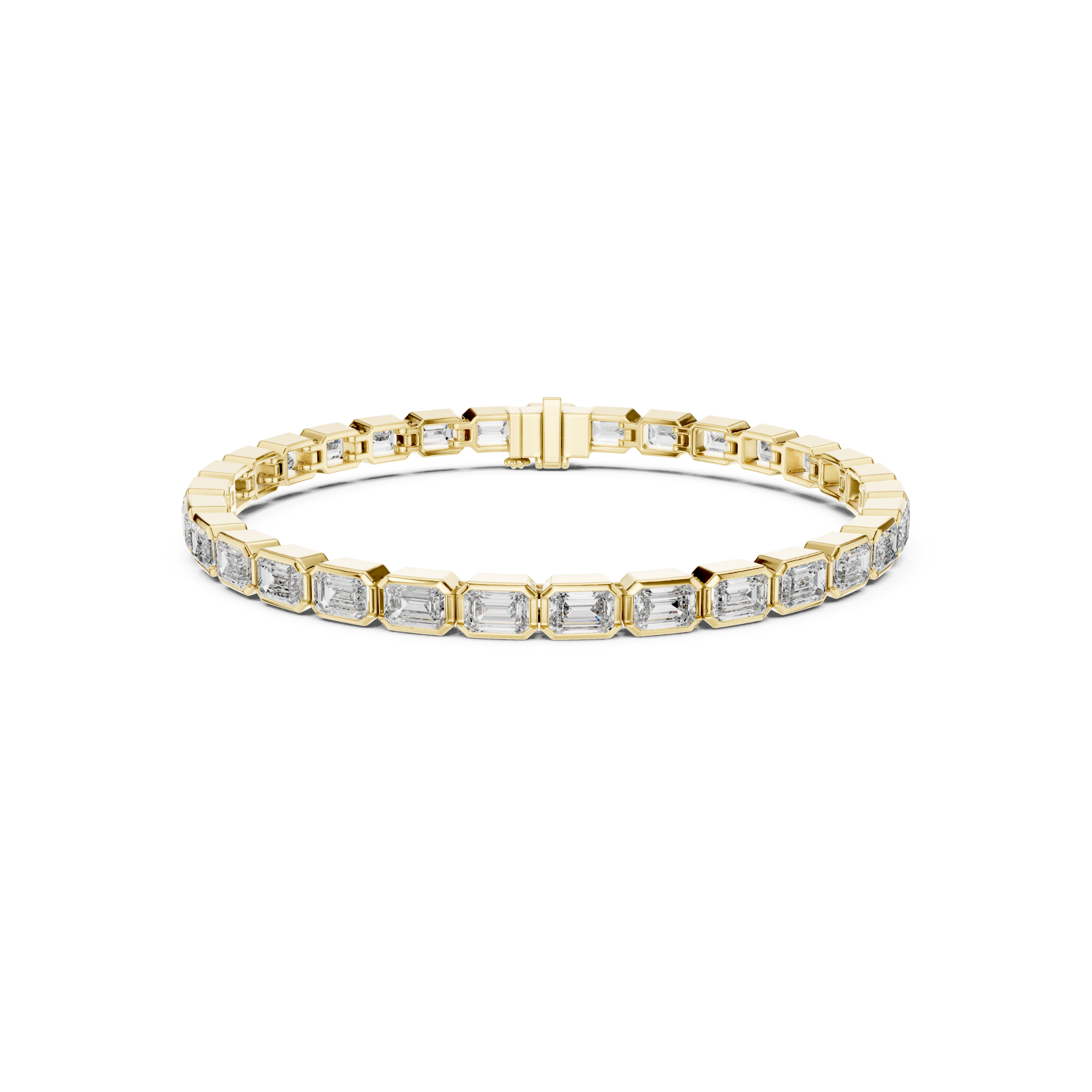 Emerald-Cut Lab Grown Diamond Tennis Bracelet