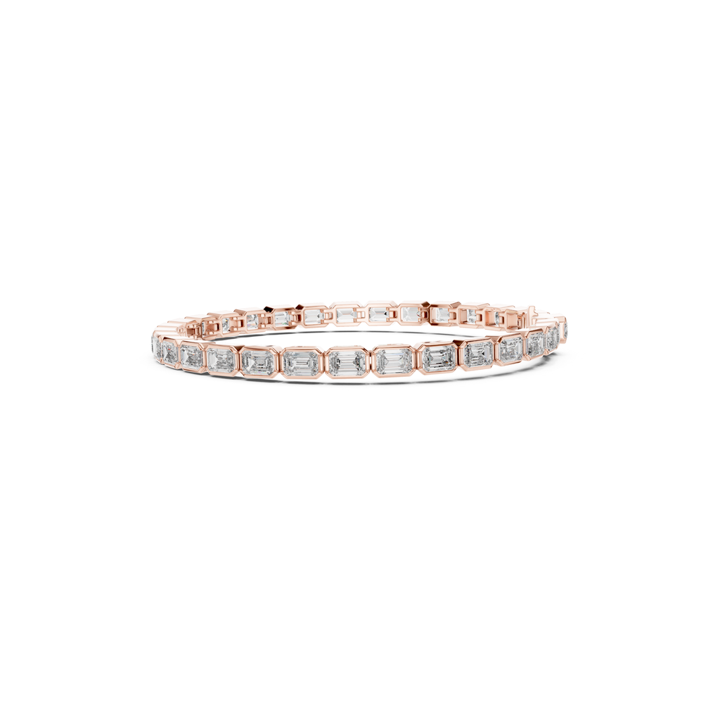 Emerald-Cut Lab Grown Diamond Tennis Bracelet