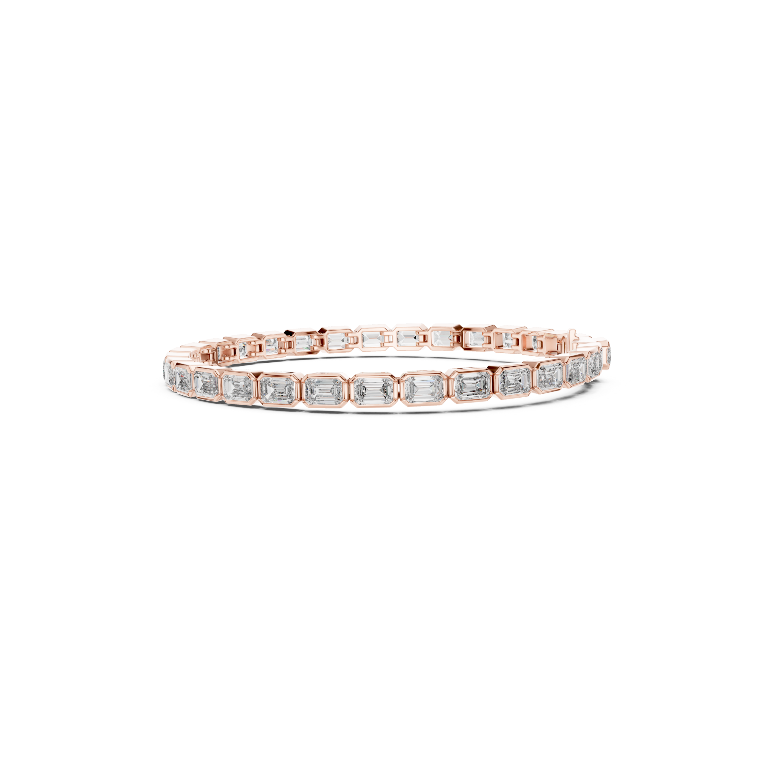 Emerald-Cut Lab Grown Diamond Tennis Bracelet