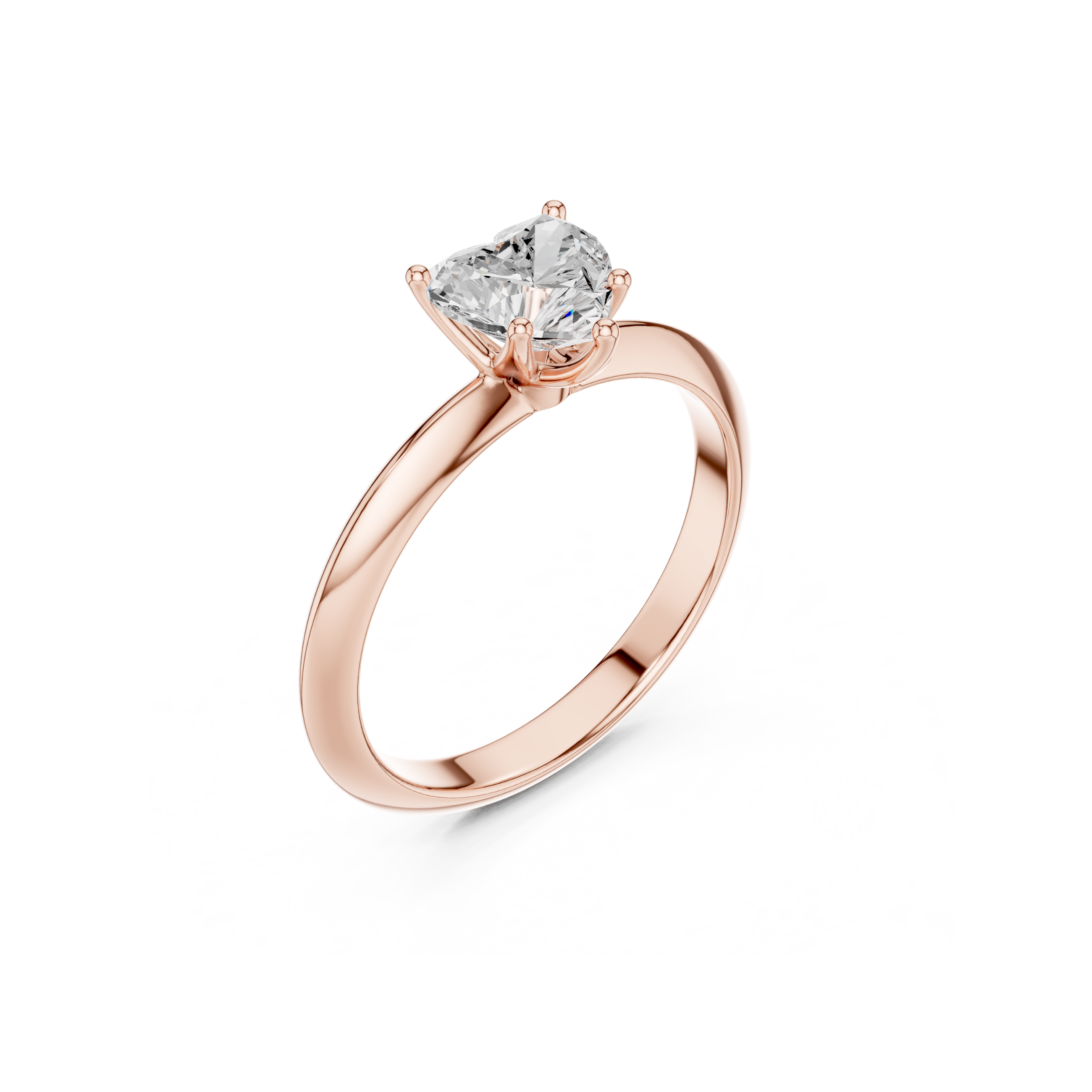Heart-Cut Solitaire Lab Grown Diamond Ring