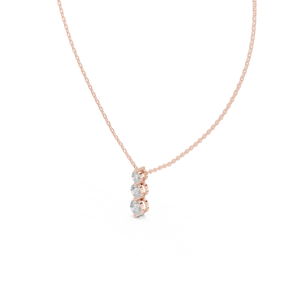 Trio Solitaire Lab Grown Diamond Pendant