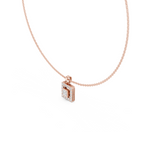 Square Lab Grown Diamond Halo Pendant