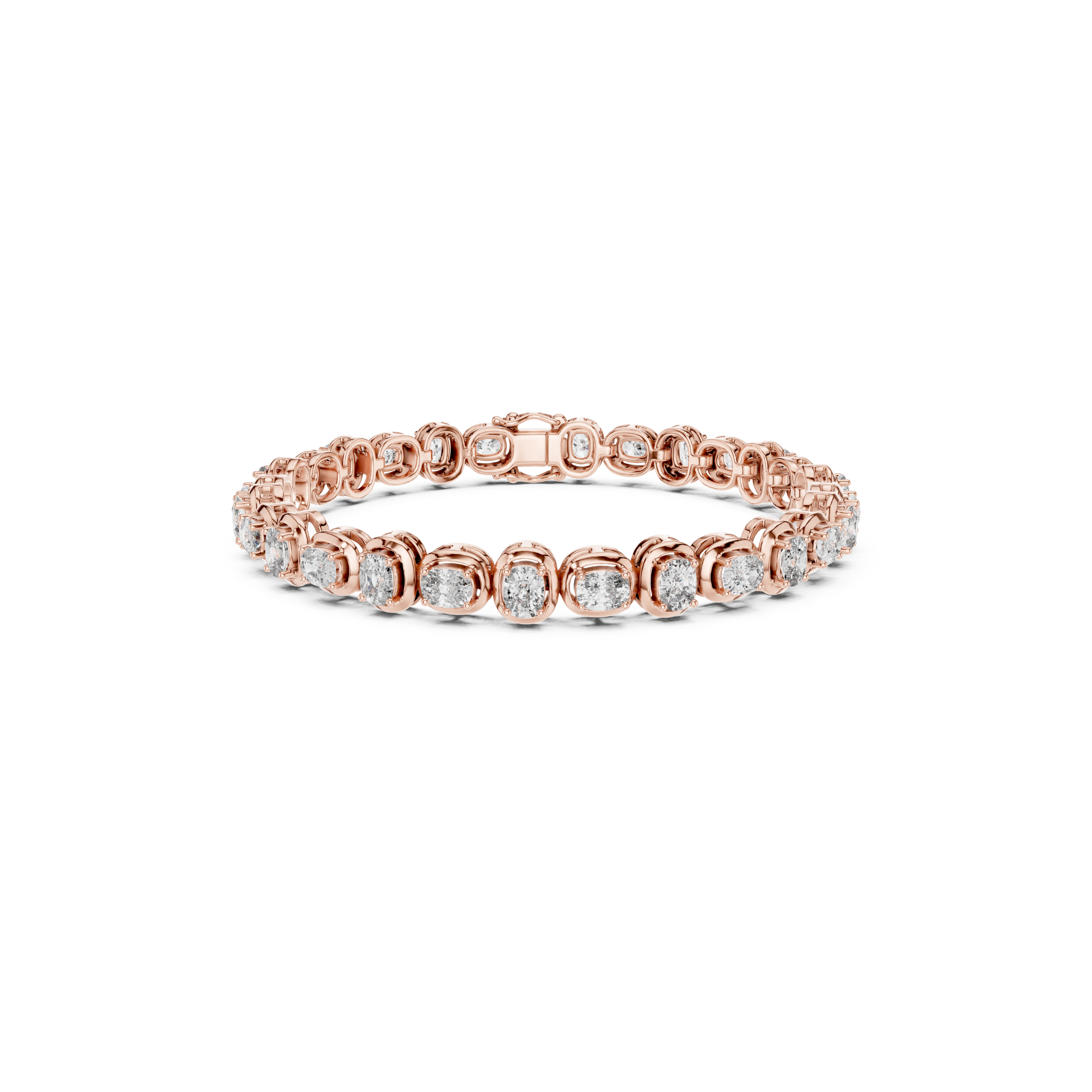 Cushion Cut Lab Grown Diamond Tennis Bracelet