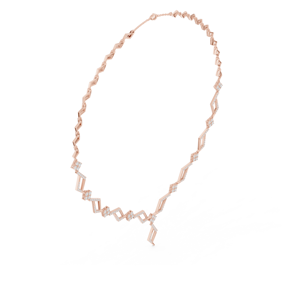 Geometric Lab Grown Diamond Necklace