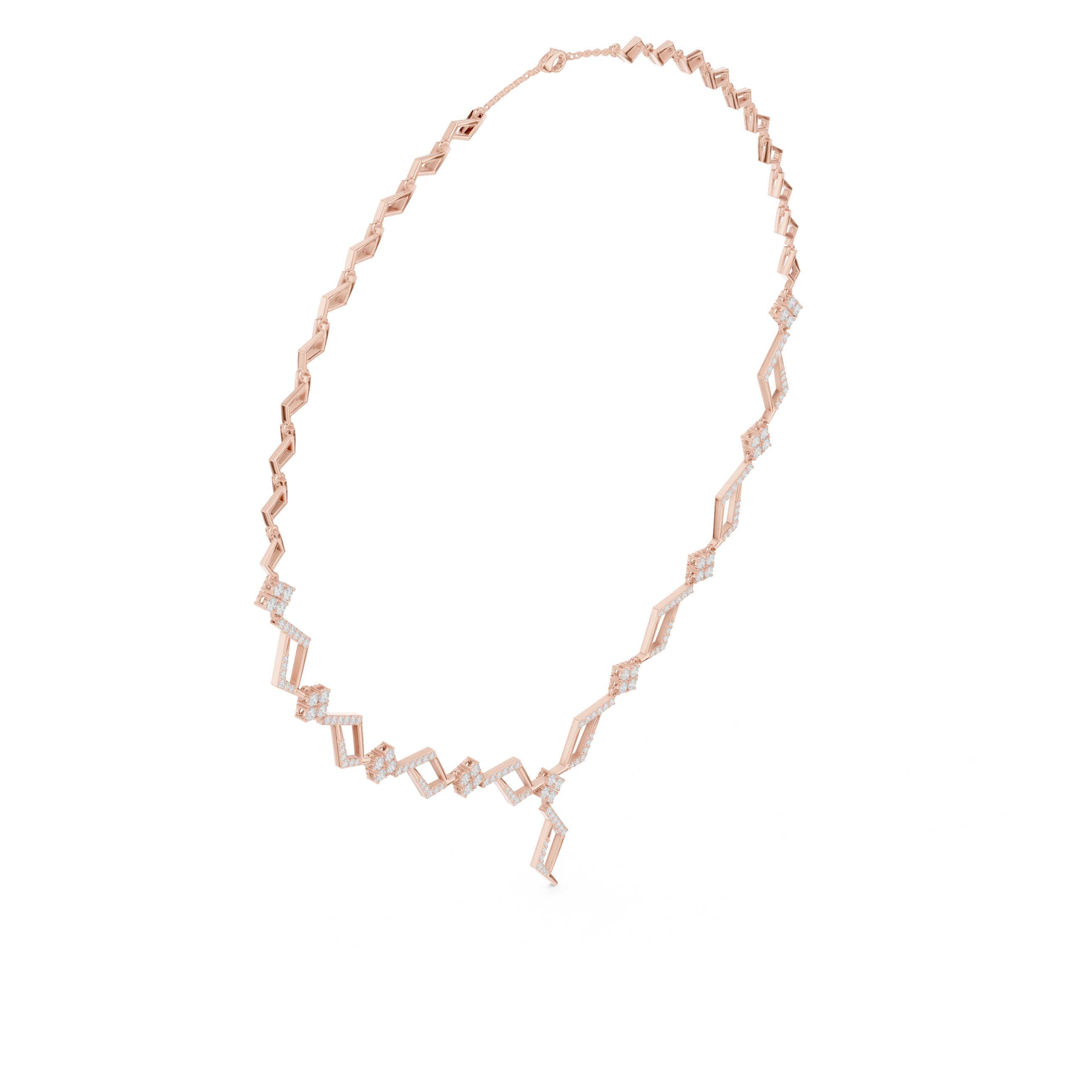 Geometric Lab Grown Diamond Necklace