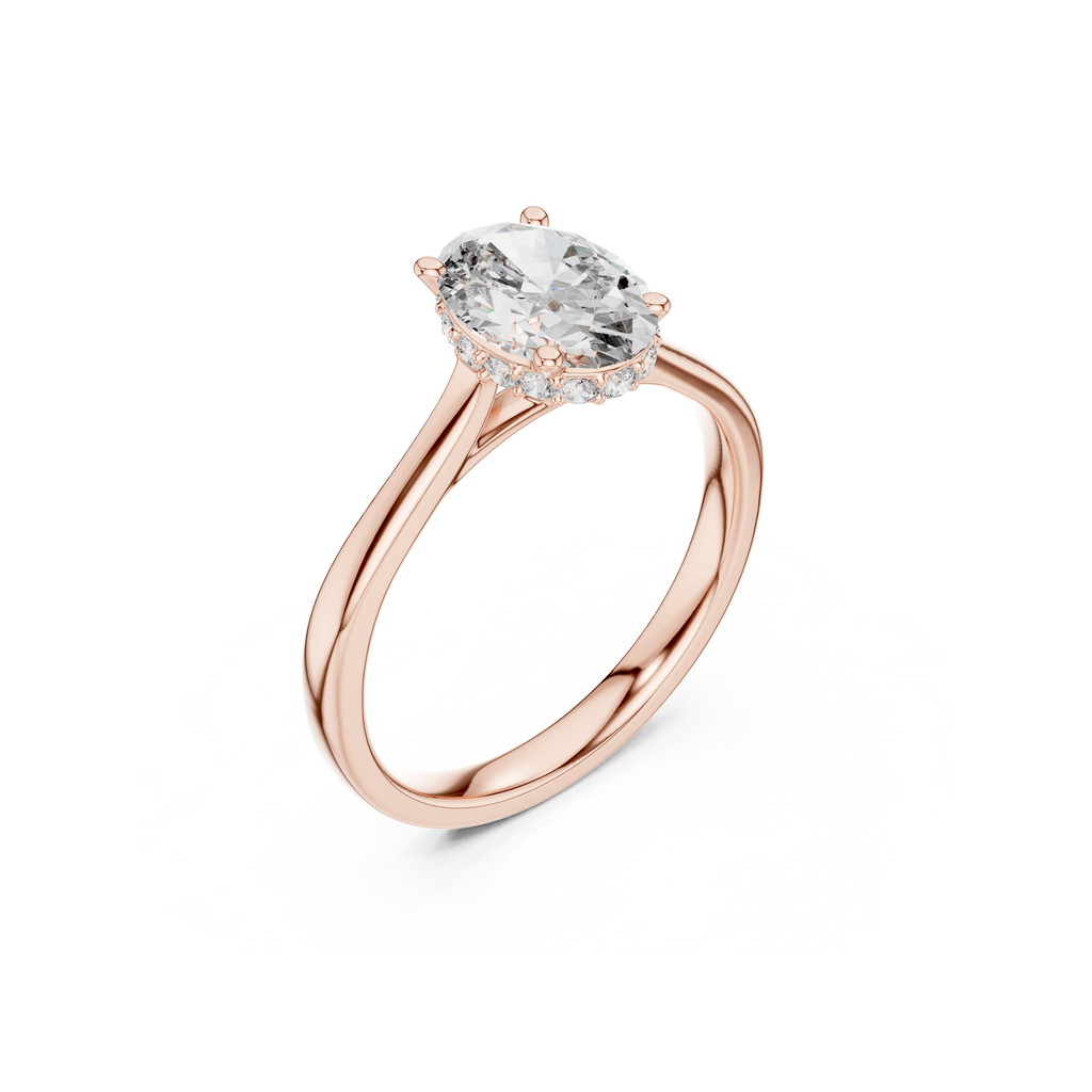 Oval-Cut Solitaire Lab Grown Diamond Ring