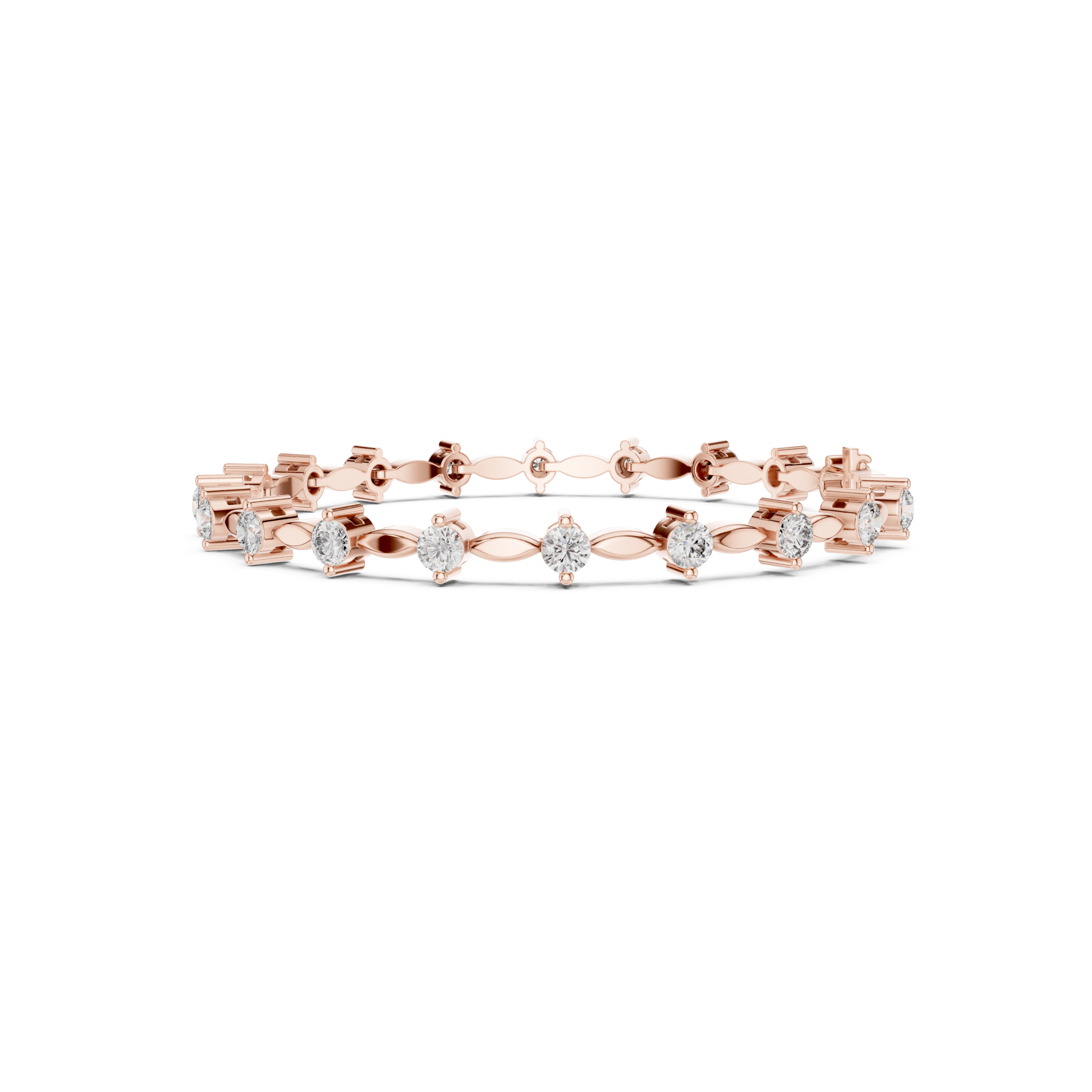 Delicate Round Lab Grown Diamond Tennis Bracelet