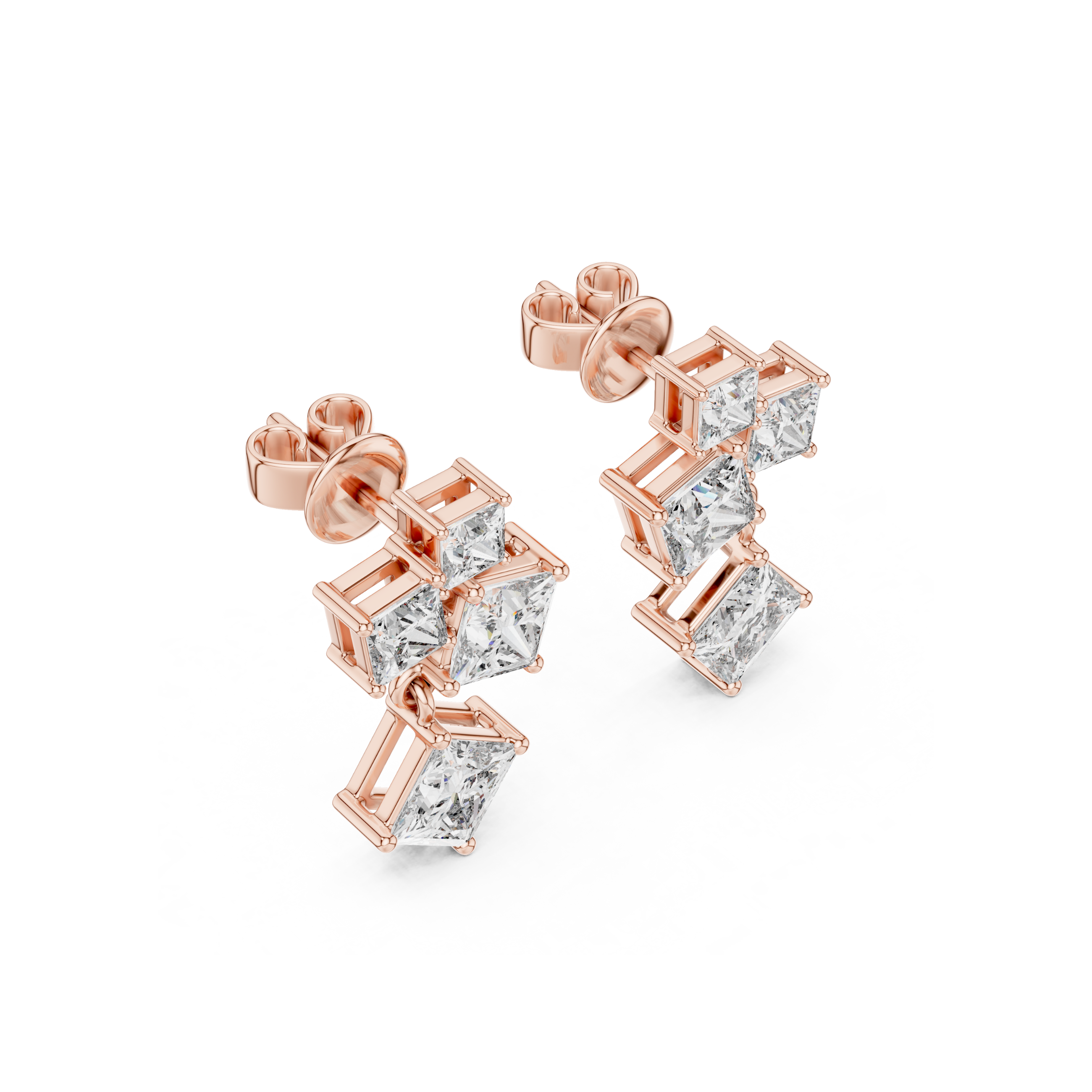 Cascade Lab Grown Diamond Drop Earring