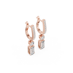 Baguette Cut Diamond Drop Earring