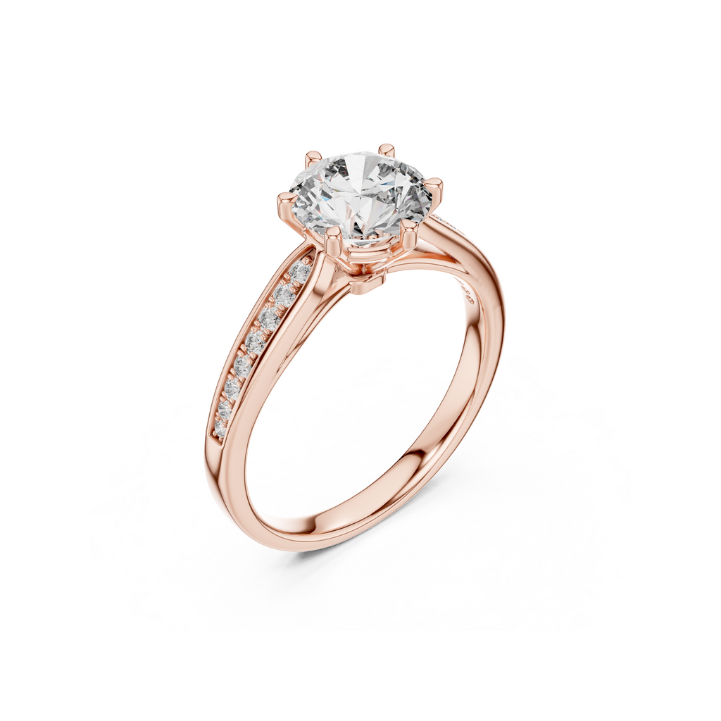 Charming Round Solitaire Diamond Engagement Ring