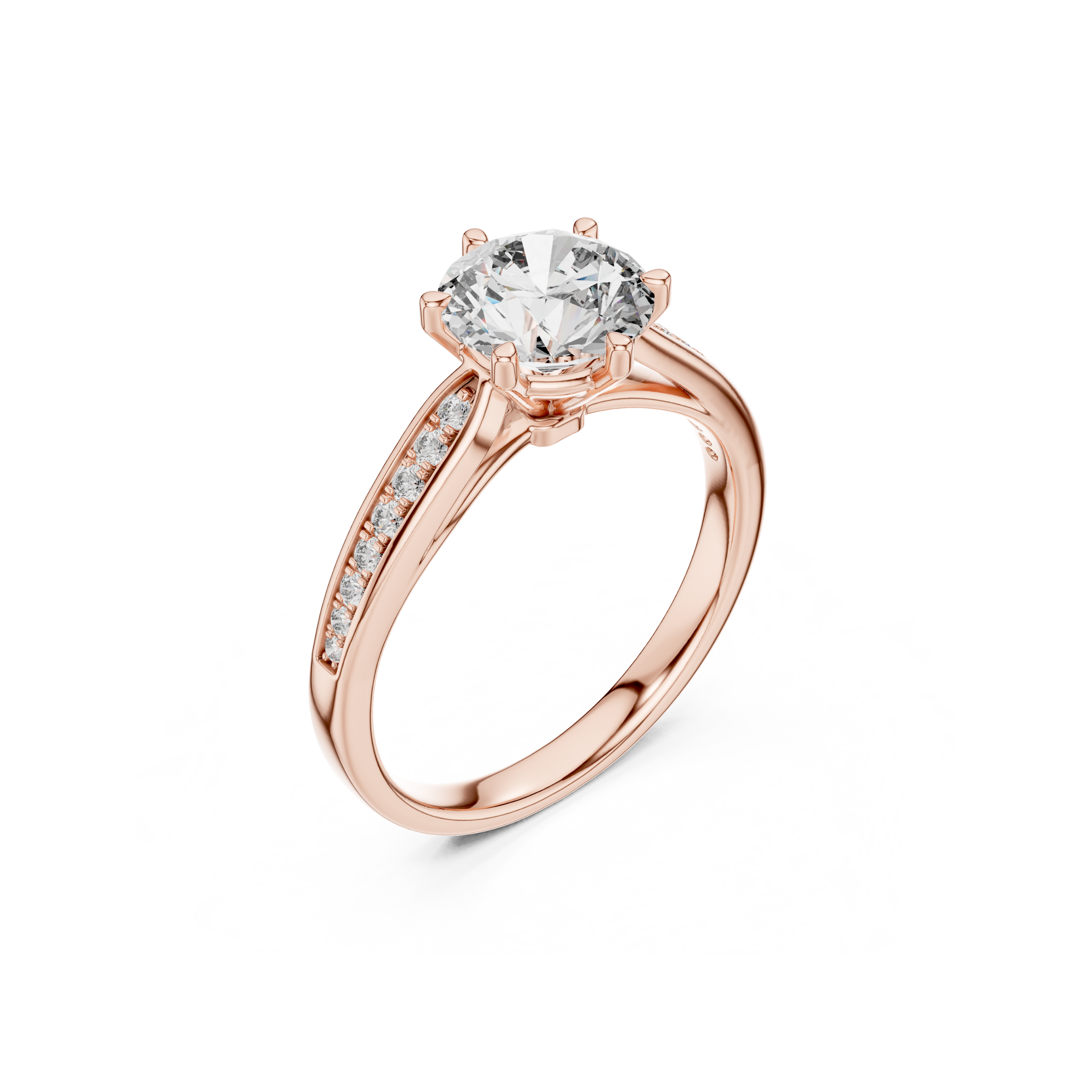 Charming Round Solitaire Diamond Engagement Ring
