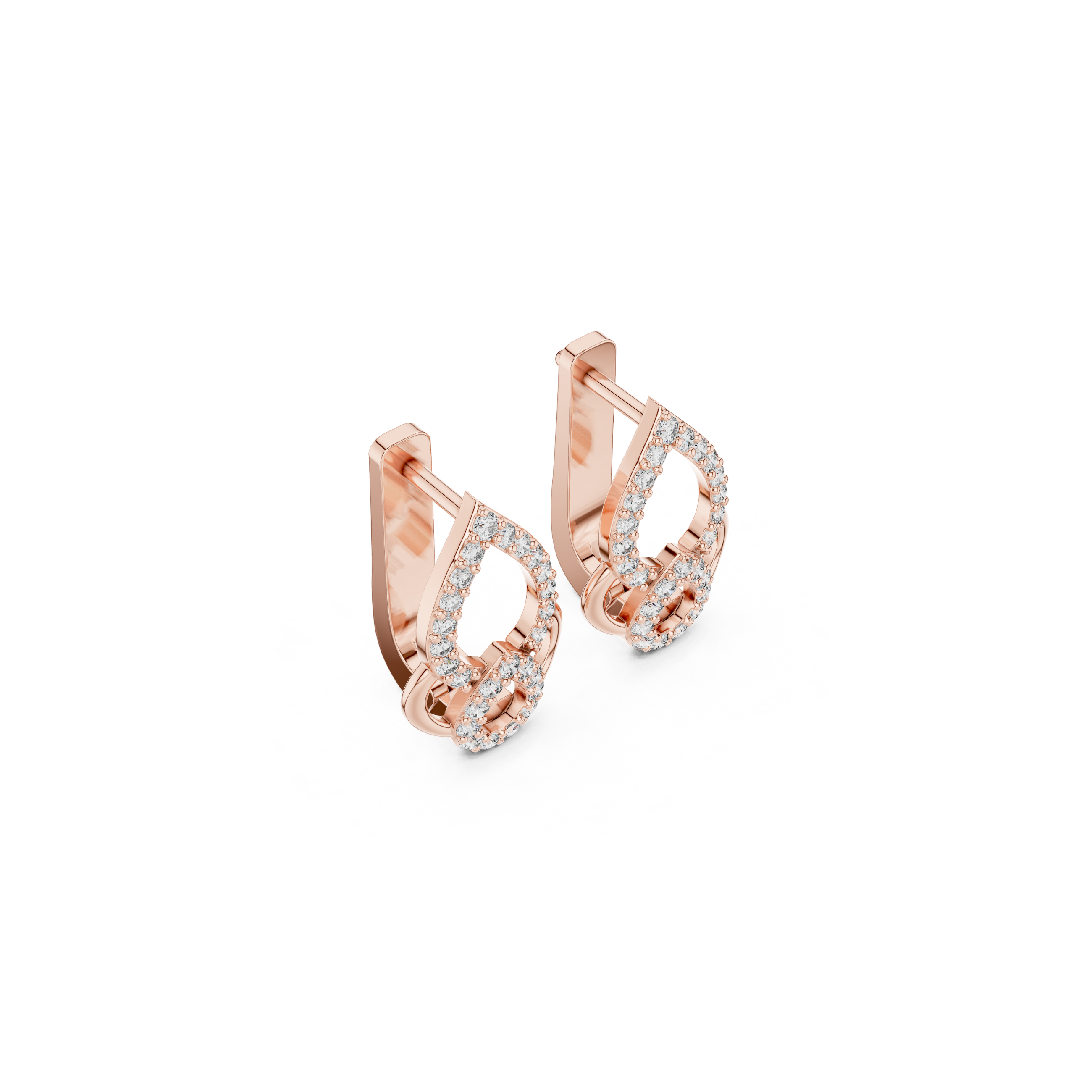 Slick Harmony Diamond Hoop Earring