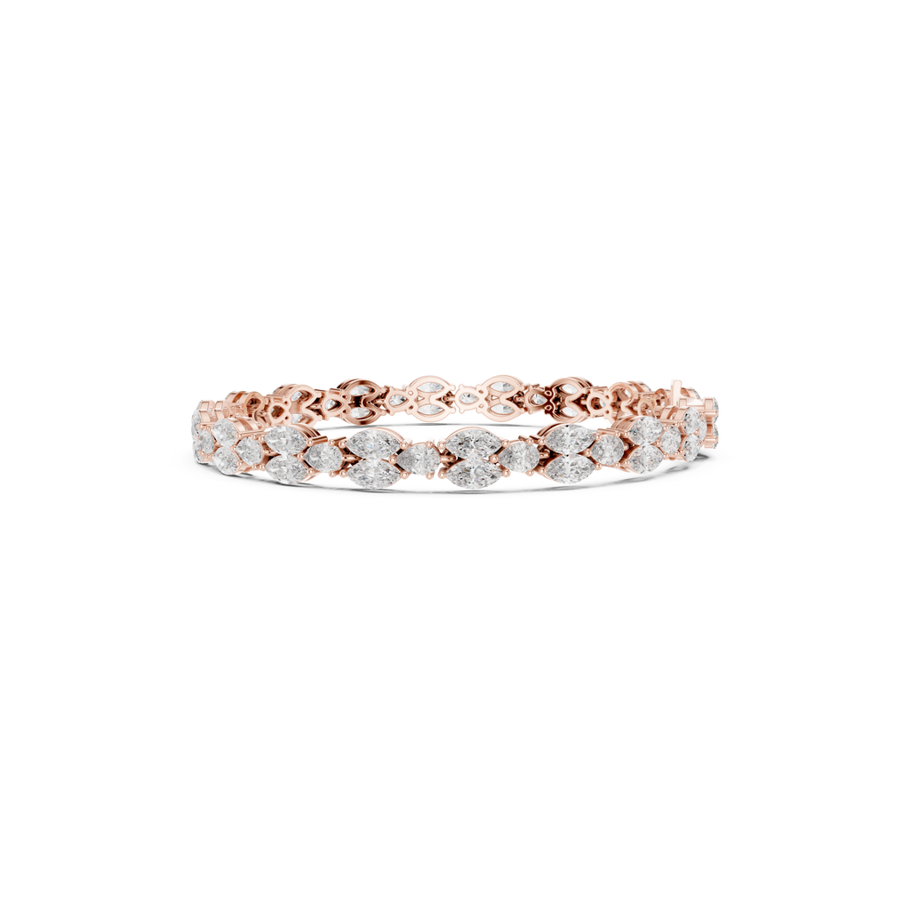 Pear-Cut Lab Grown Diamond Tennis Bracelet