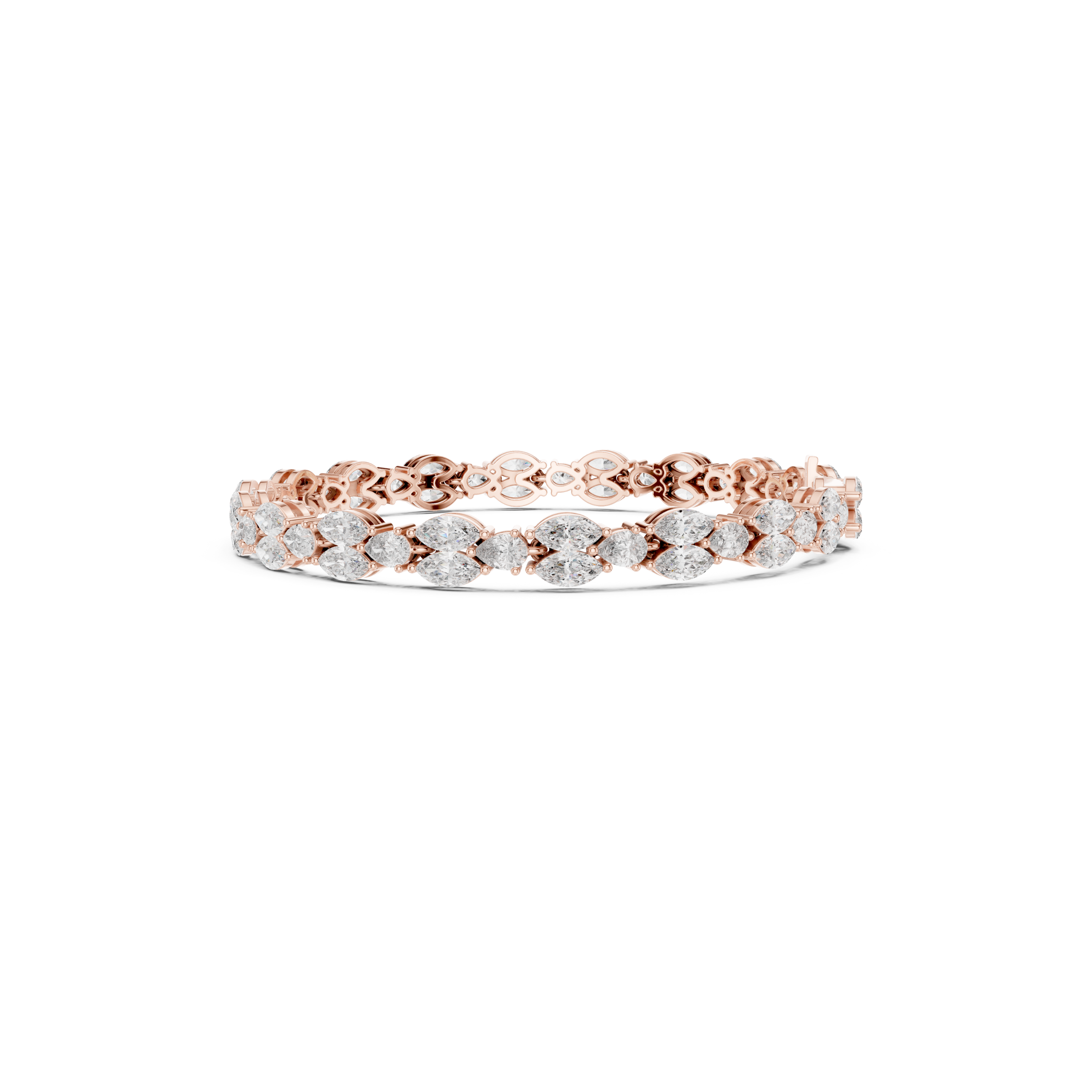 Pear-Cut Lab Grown Diamond Tennis Bracelet