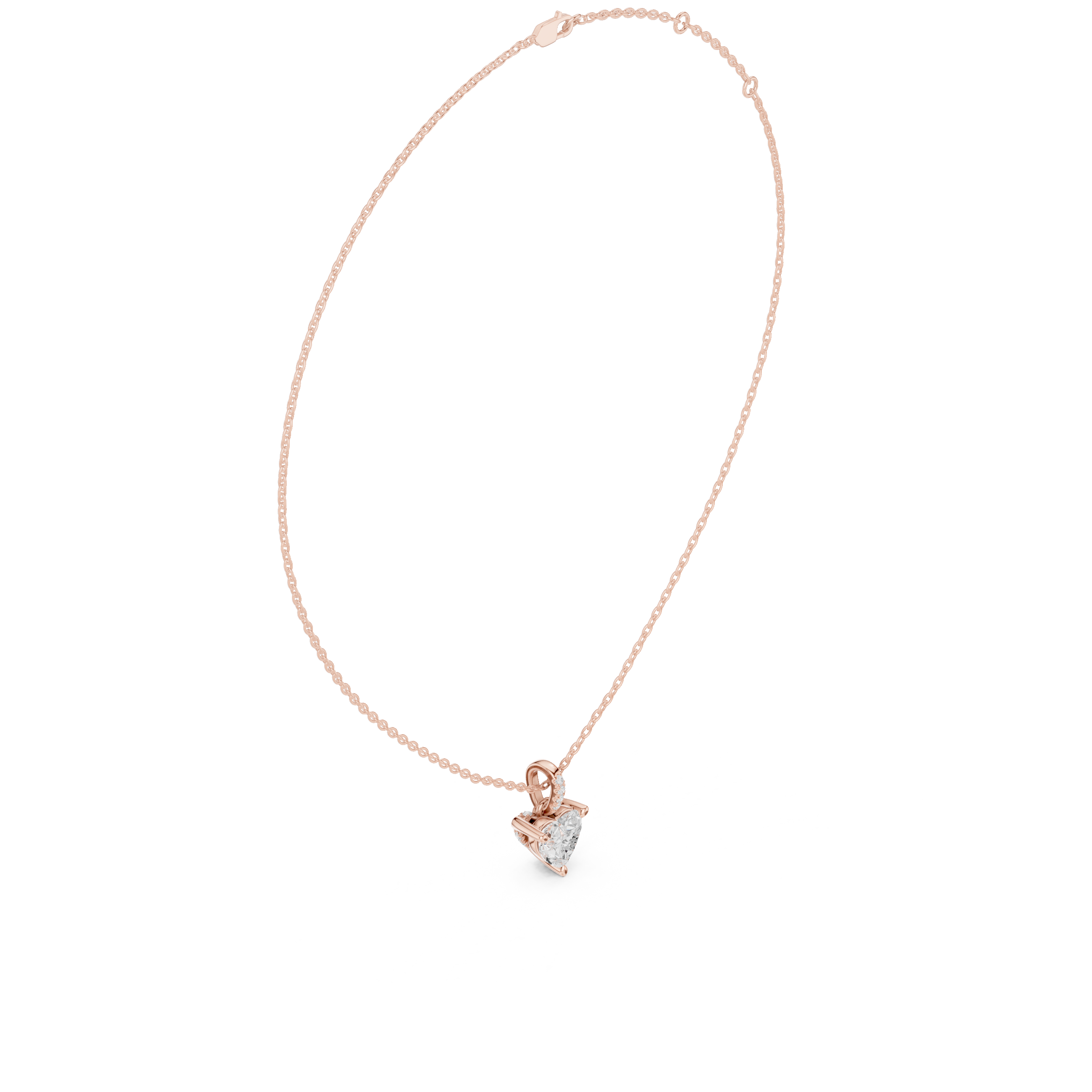 Heart Shape Solitaire Diamond Pendant