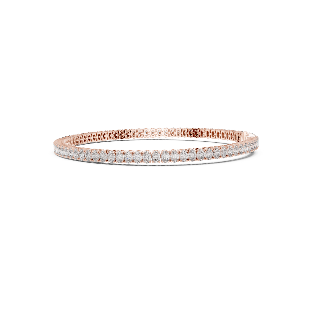 Classic Oval-Cut Lab Grown Diamond Tennis Bracelet.