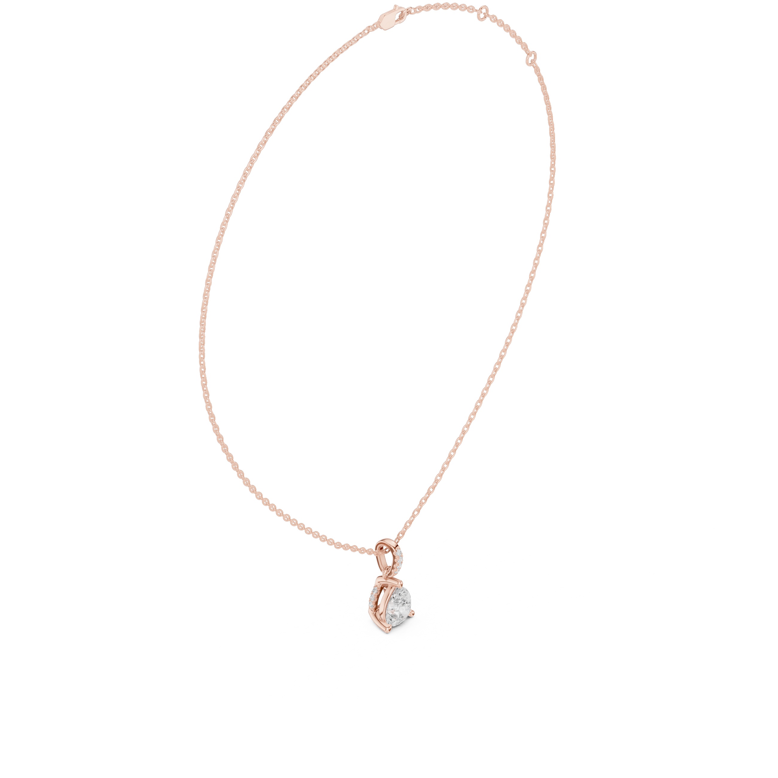 Pear Cut Solitaire Diamond Pendant