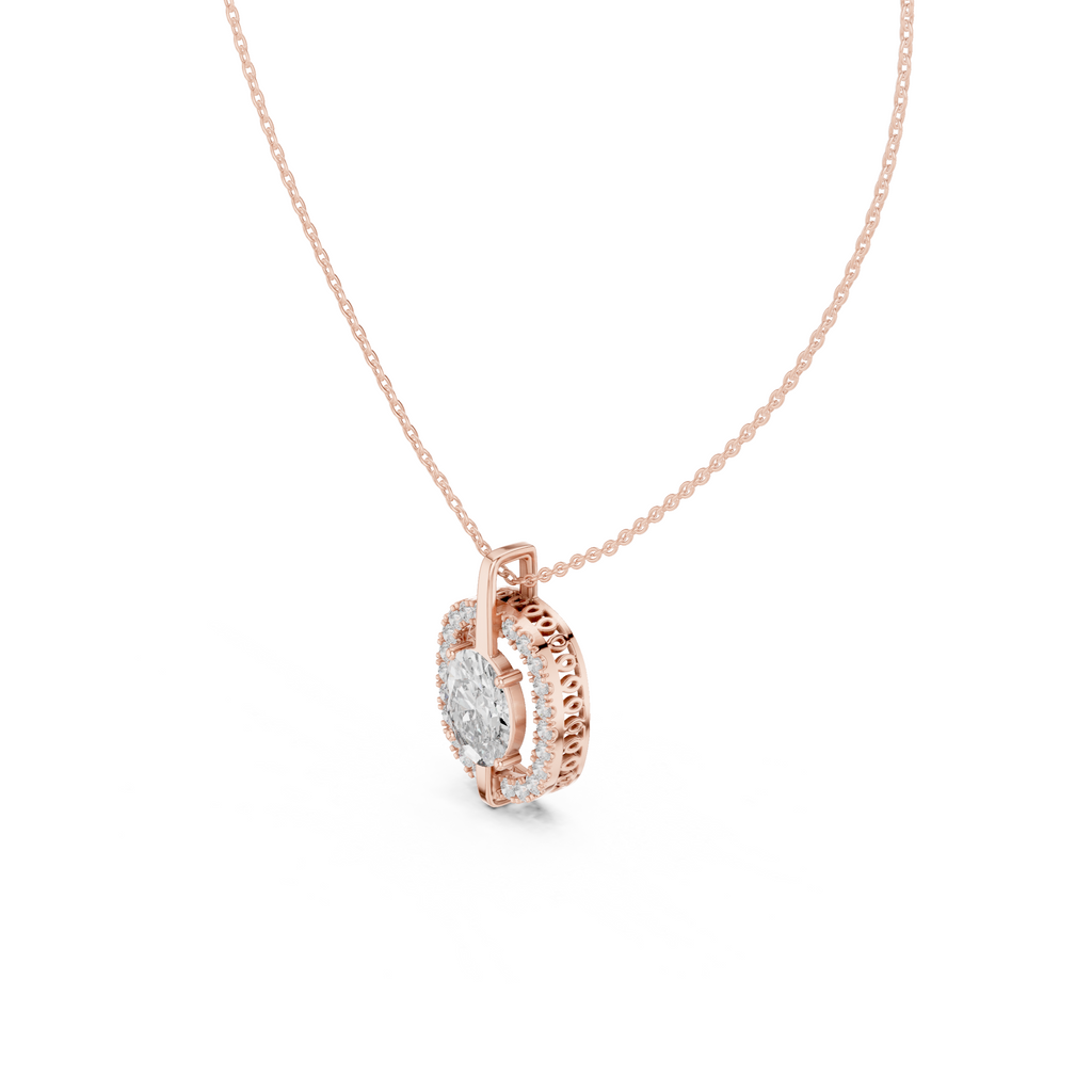 Classic Oval Lab Grown Diamond Solitaire Pendant