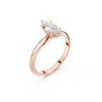 Marquise-Cut Solitaire Lab Grown Diamond Ring