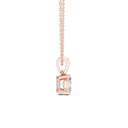 Oval Cut Solitaire Diamond Pendant