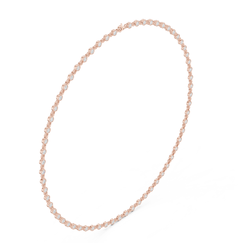 Classic Bezel Set Lab Grown Diamond Necklace