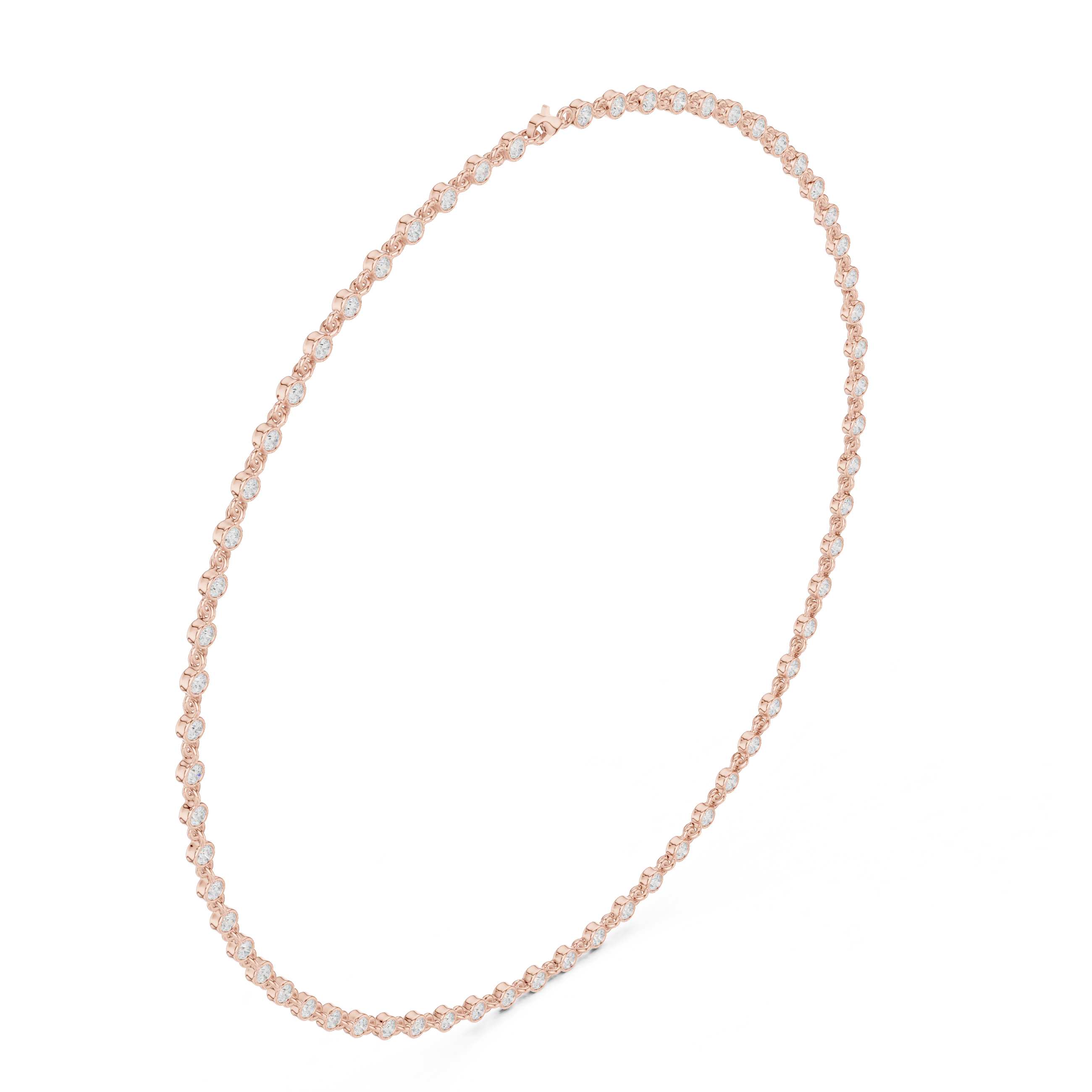 Classic Bezel Set Lab Grown Diamond Necklace