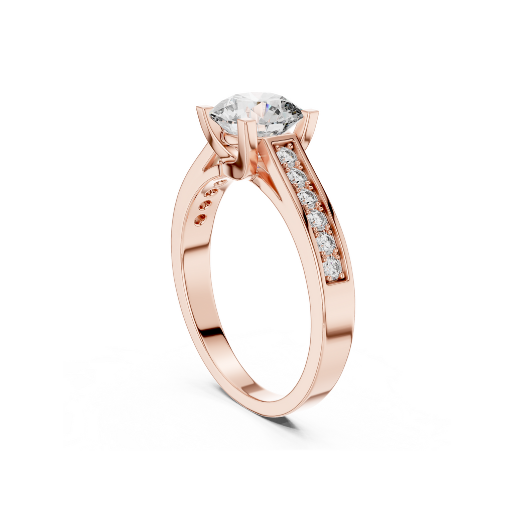 Round Solitaire Diamond Engagement Ring