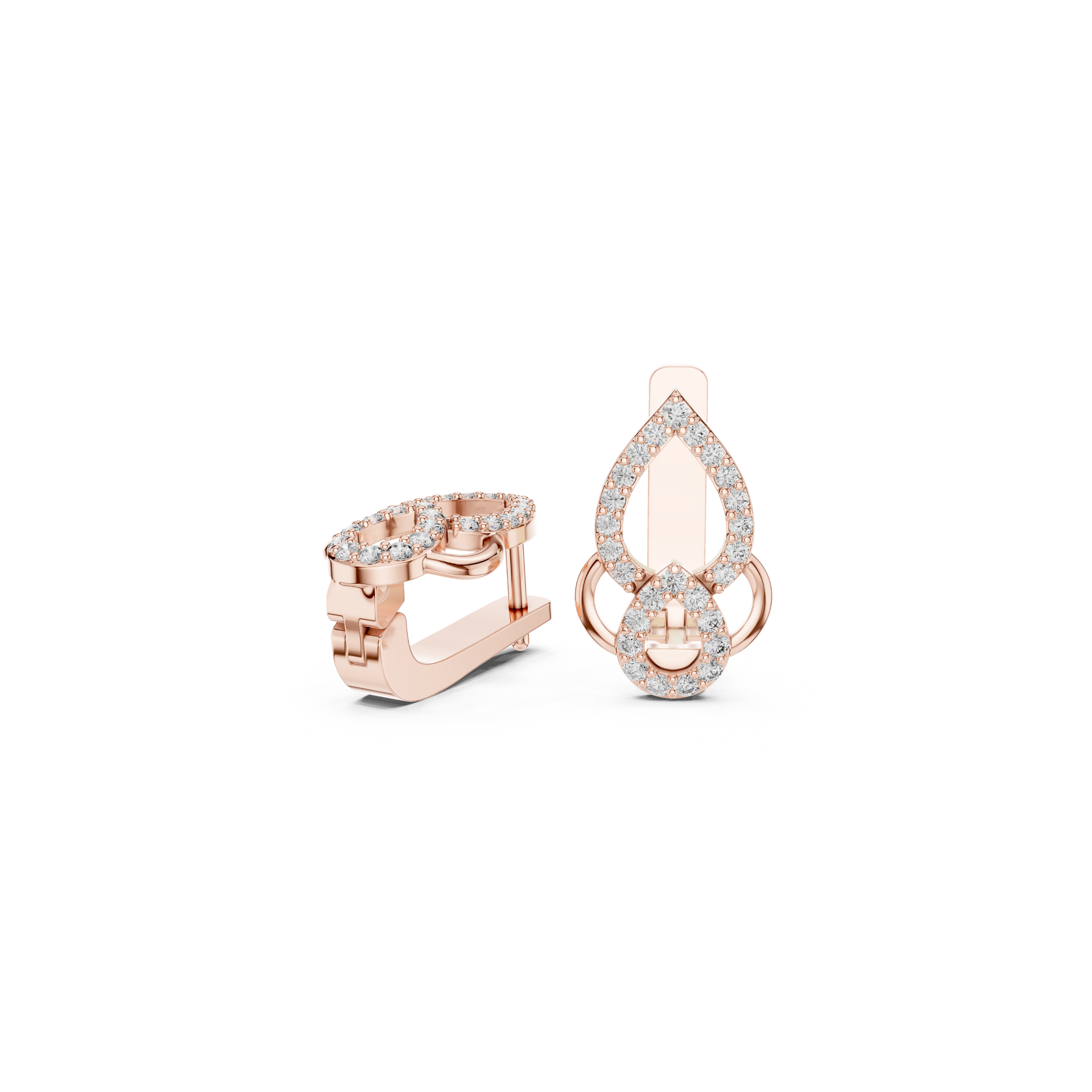 Slick Harmony Diamond Hoop Earring
