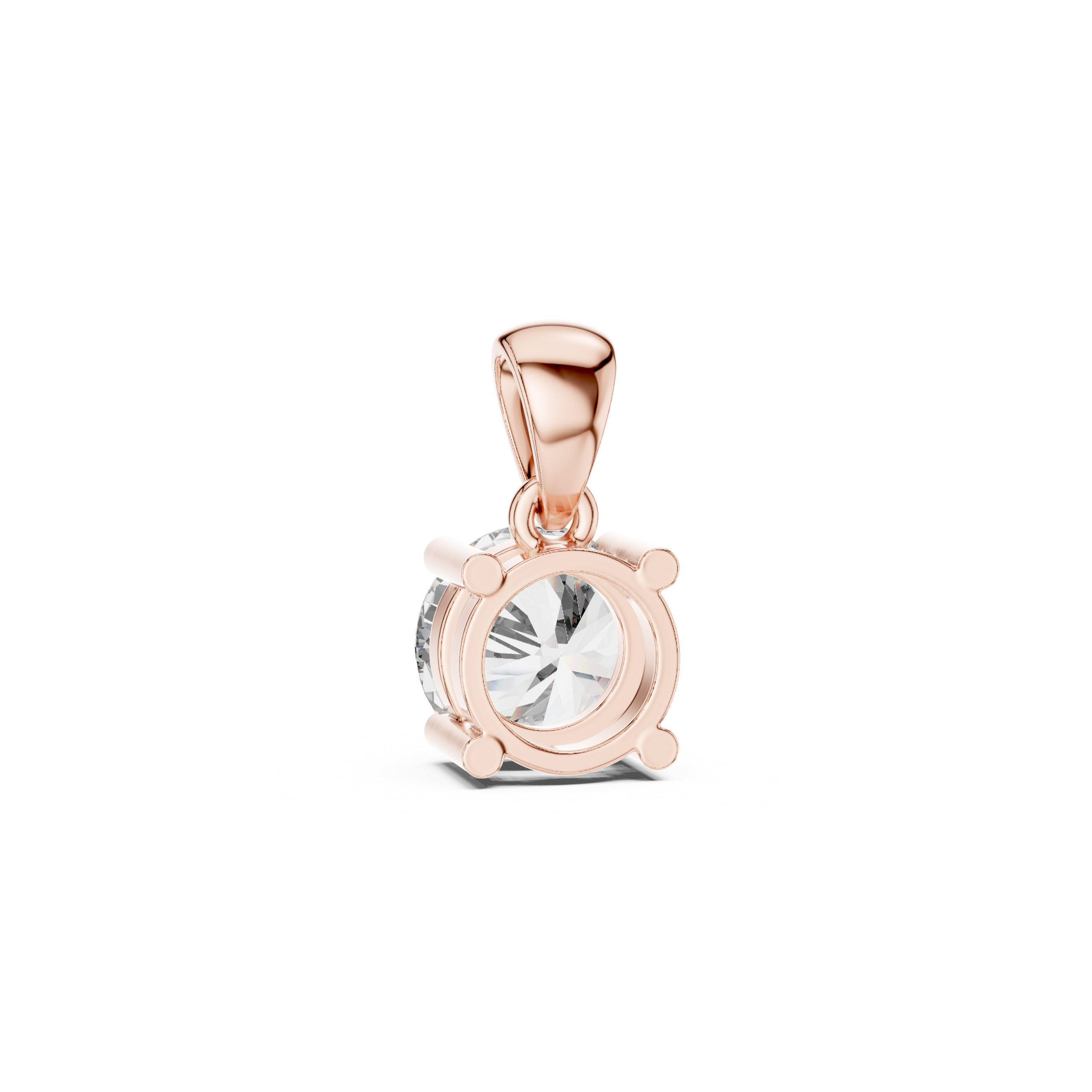 Solitaire Round Lab Grown Diamond Pendant