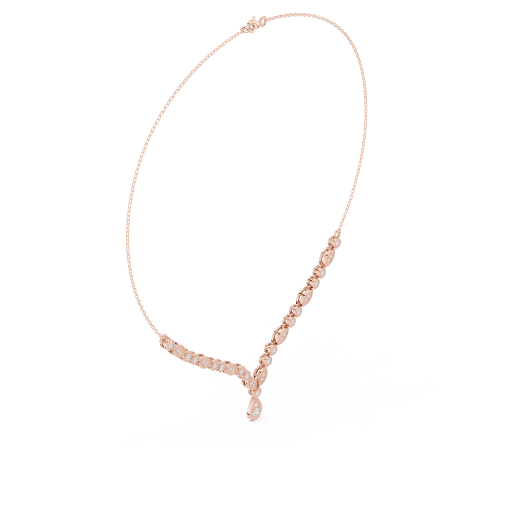Elegant Lab Grown Diamond Drop Necklace