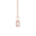 Emerald Cut Solitaire Diamond Pendant