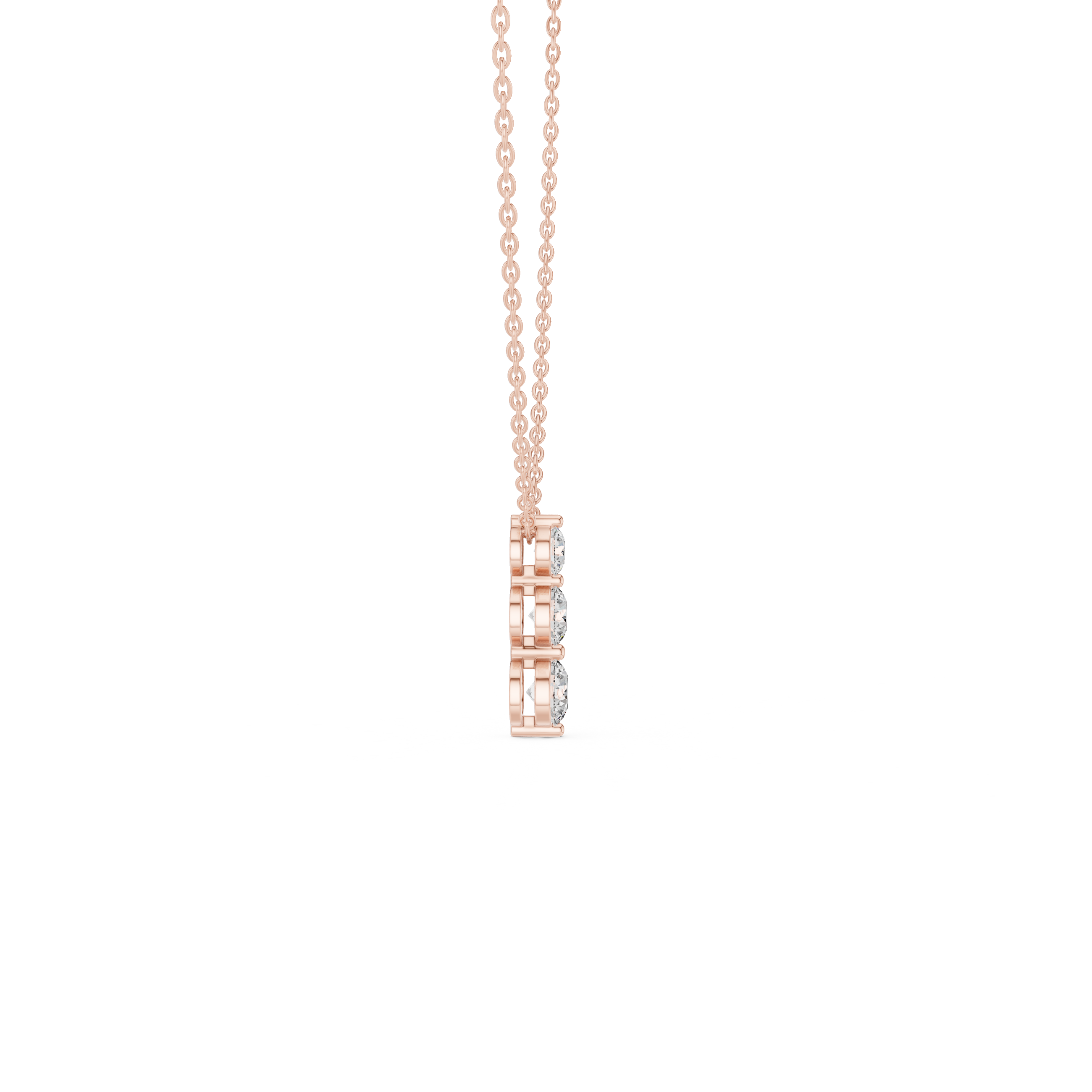 Trio Solitaire Lab Grown Diamond Pendant