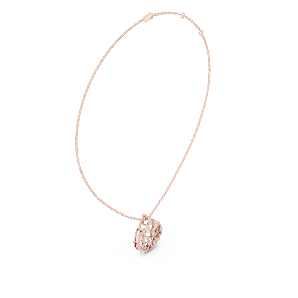 Concave Lab Grown Diamond Pendant