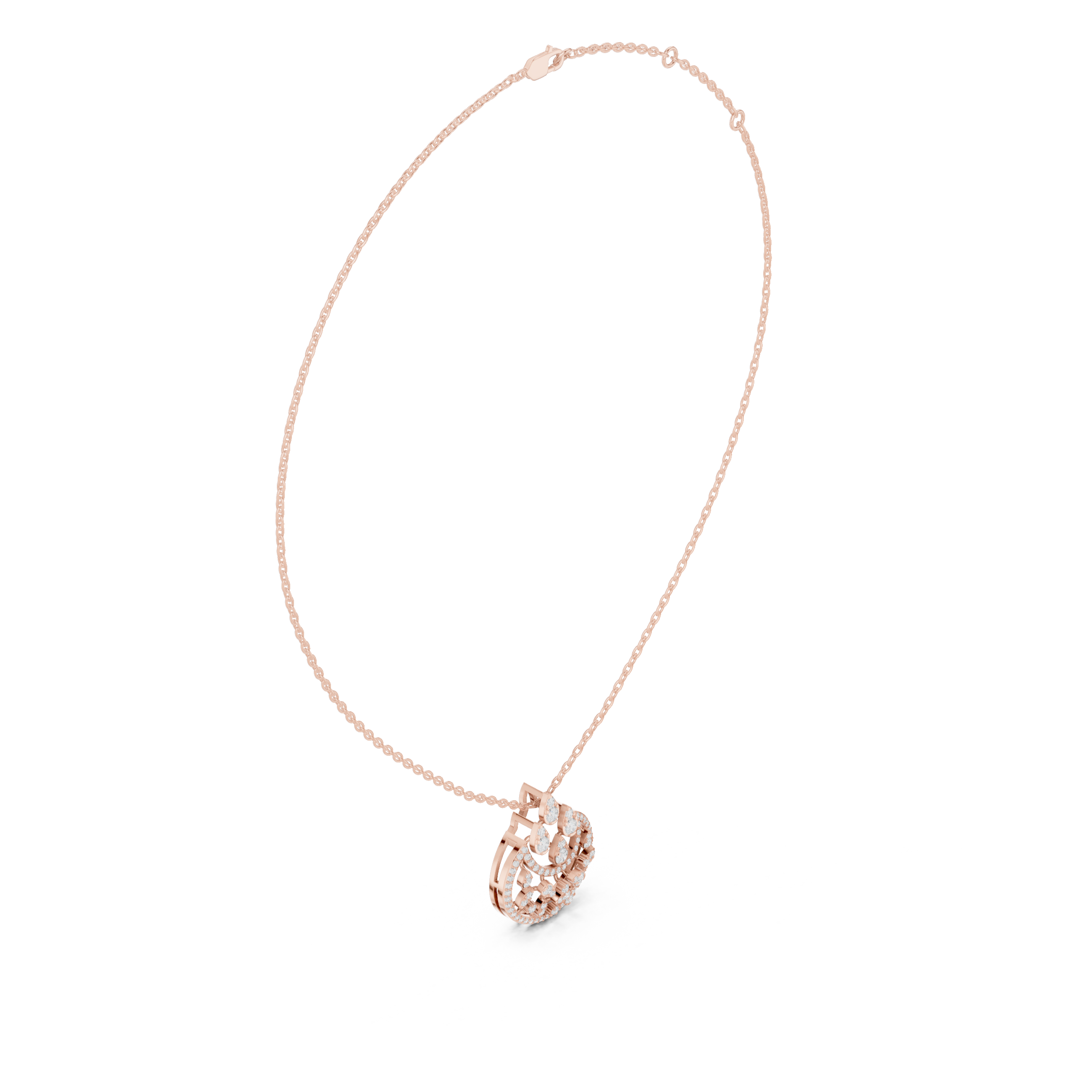 Concave Lab Grown Diamond Pendant