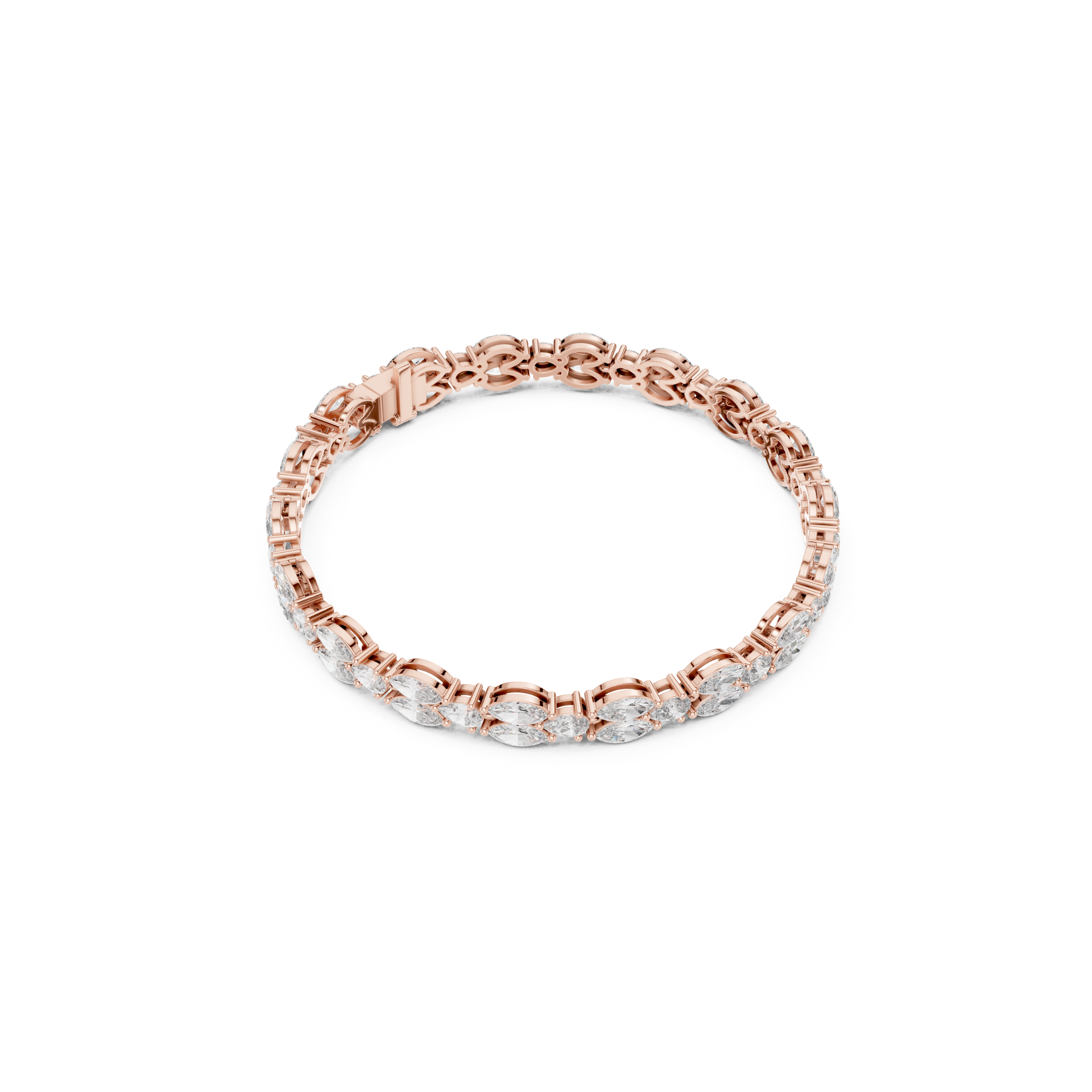 Pear-Cut Lab Grown Diamond Tennis Bracelet