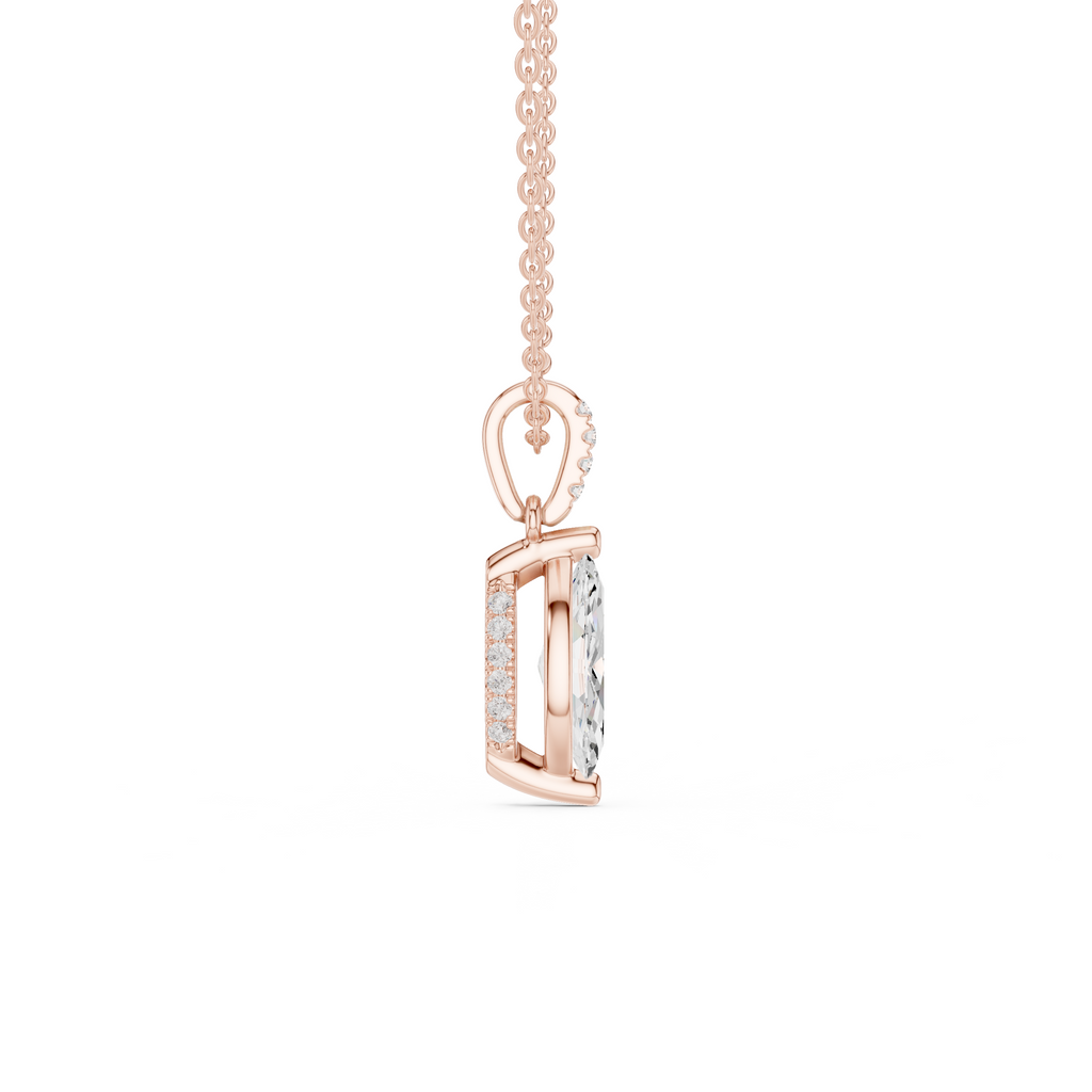 Marquise Cut Solitaire Diamond Pendant