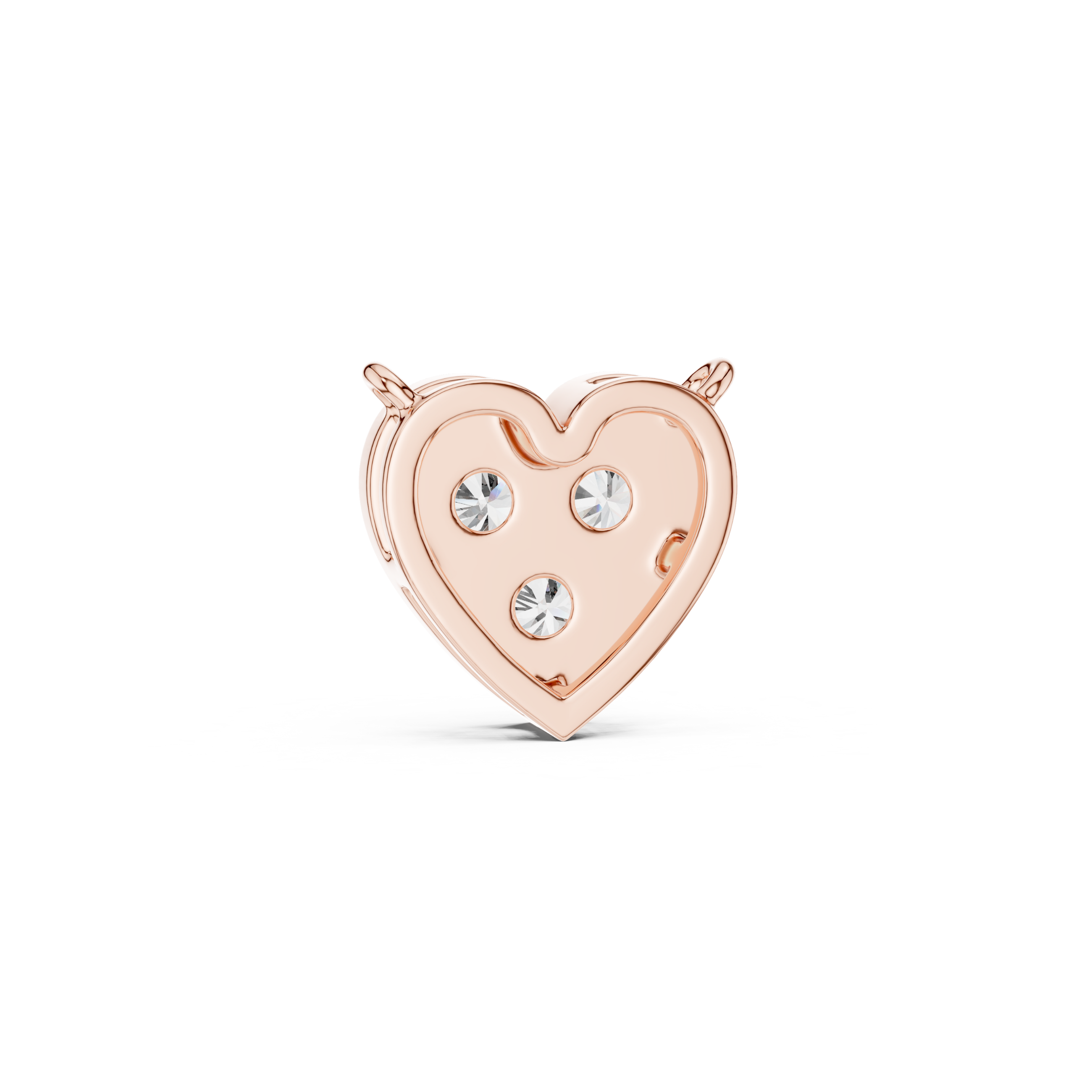 Heart Triple Round Lab Grown Diamond Pendant