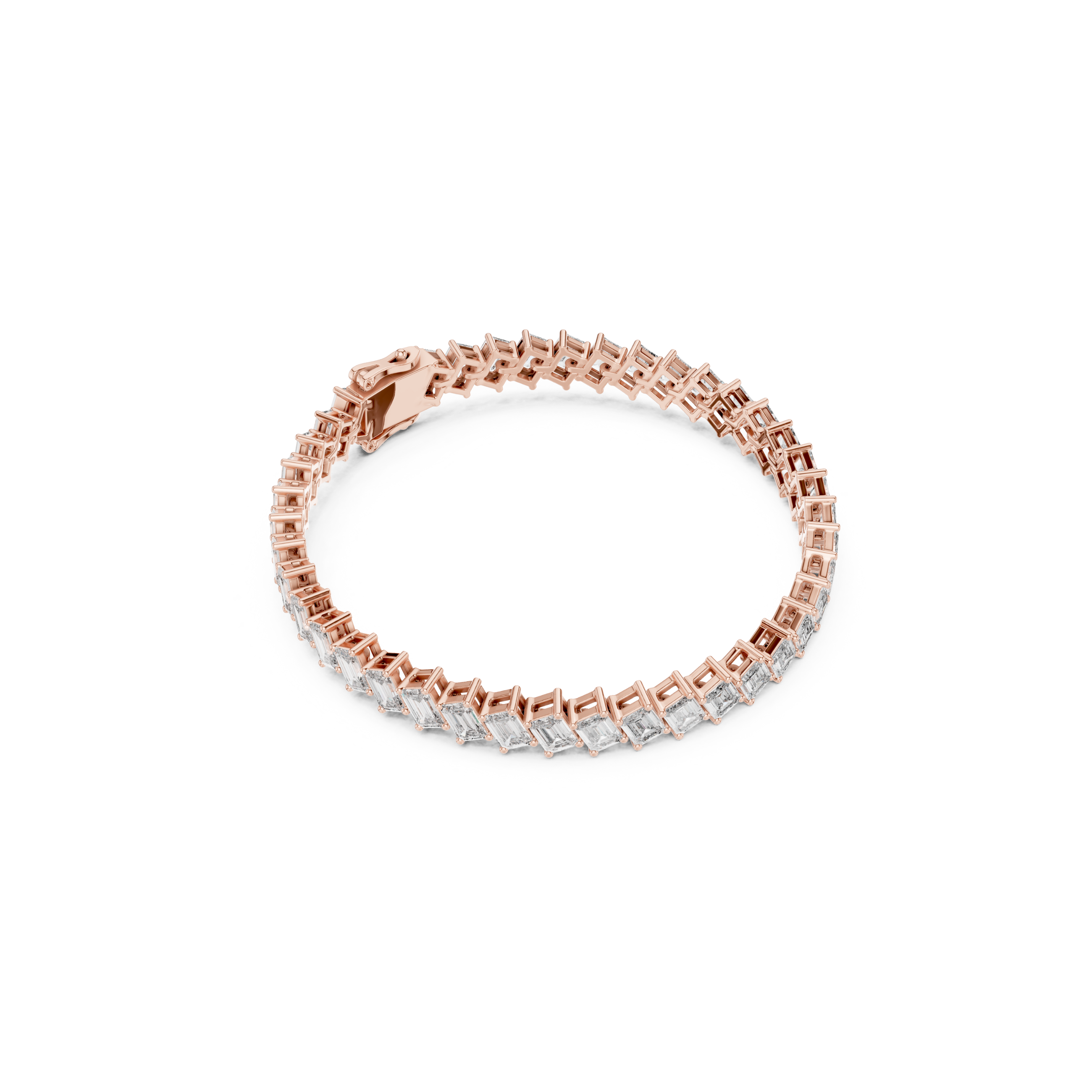 Signature Emerald-Cut Lab Grown Diamond Tennis Bracelet