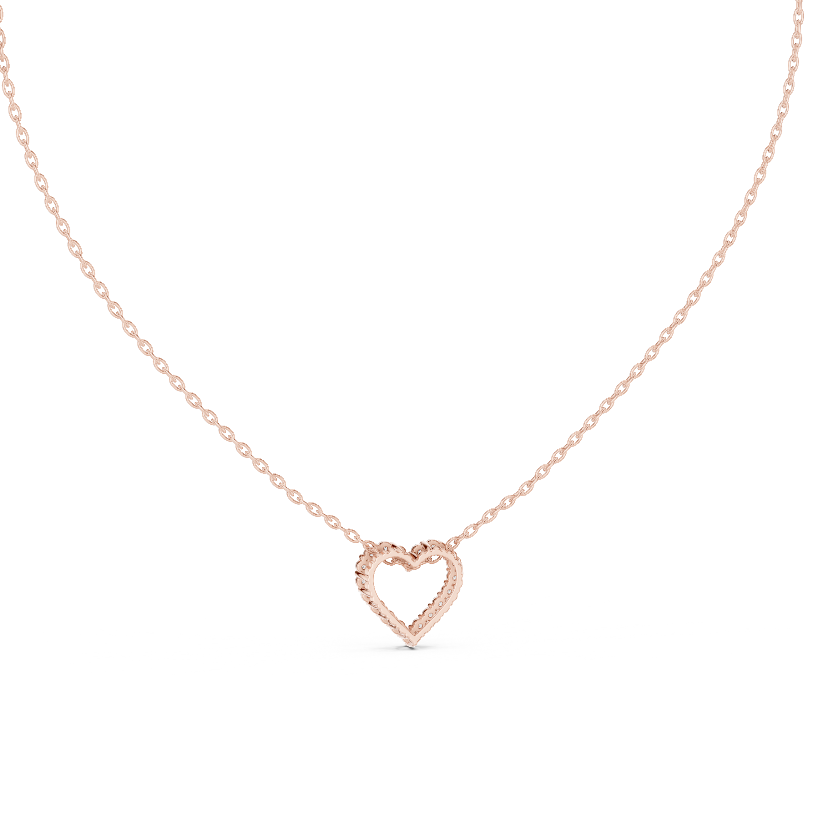 Delicate Heart Lab Grown Diamond Pendent