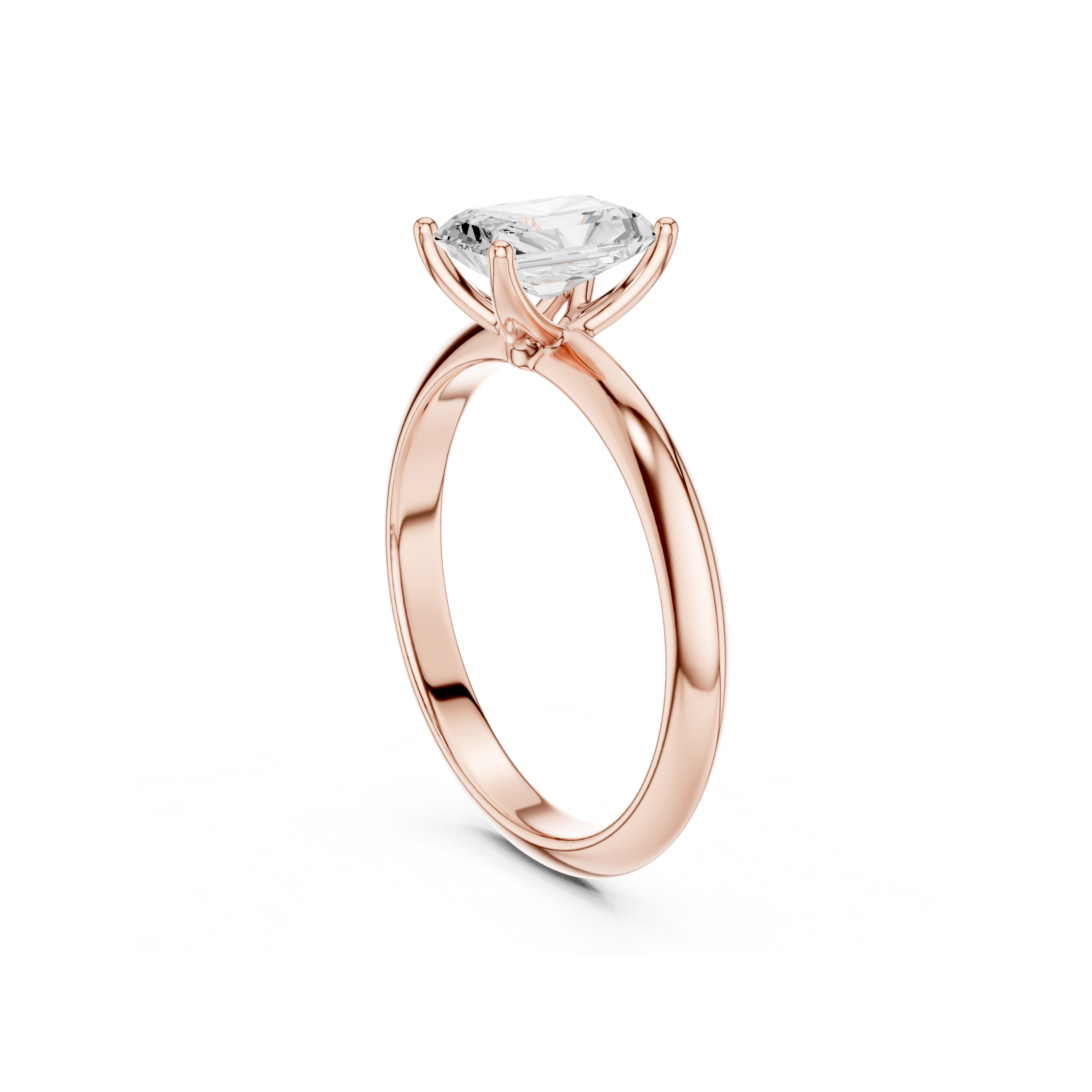 Radiant-Cut Solitaire Lab Grown Diamond Ring