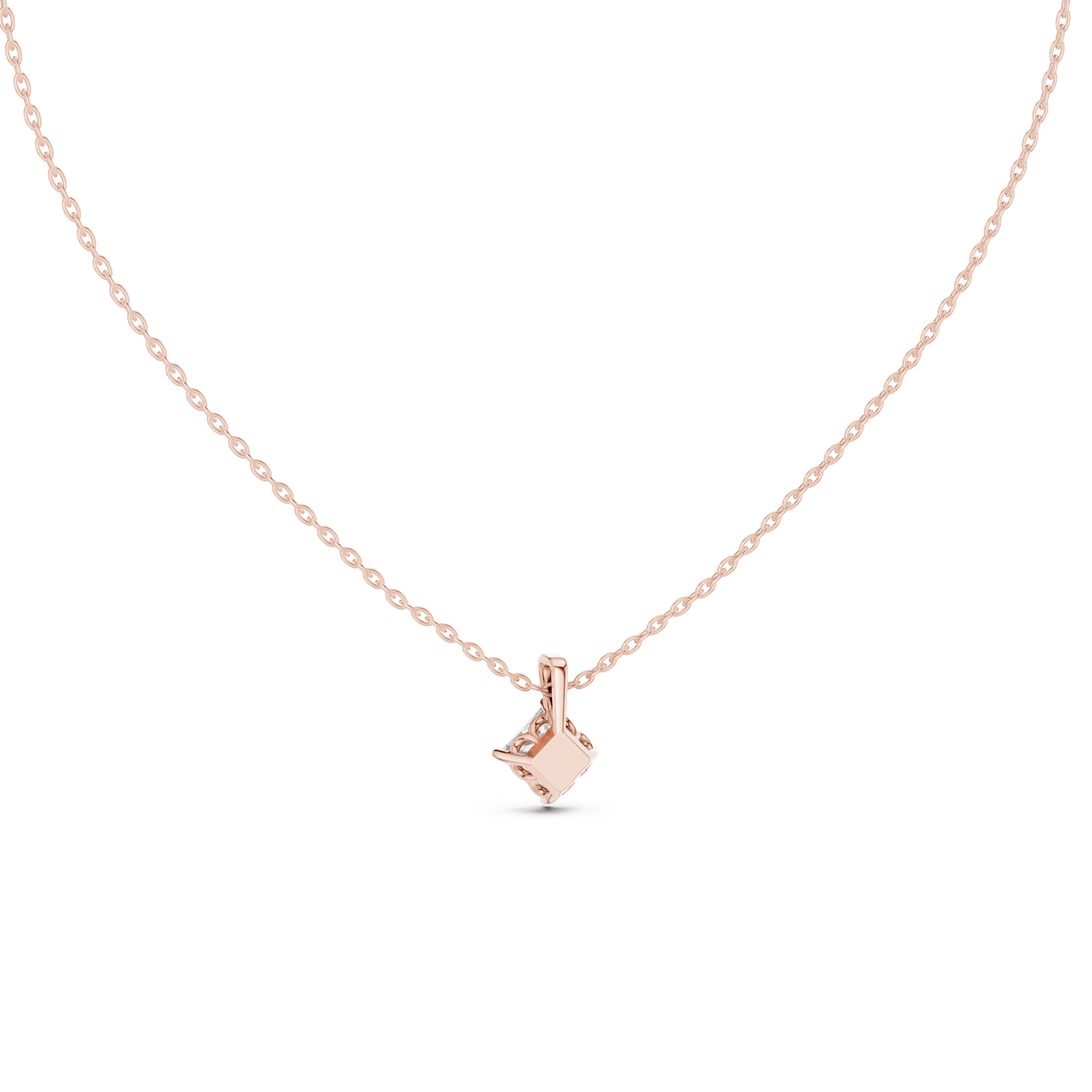 Princess Solitaire Lab Grown Diamond Pendant