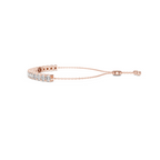 Elegant  Round Cut Lab Grown Diamonds Chain Bracelet