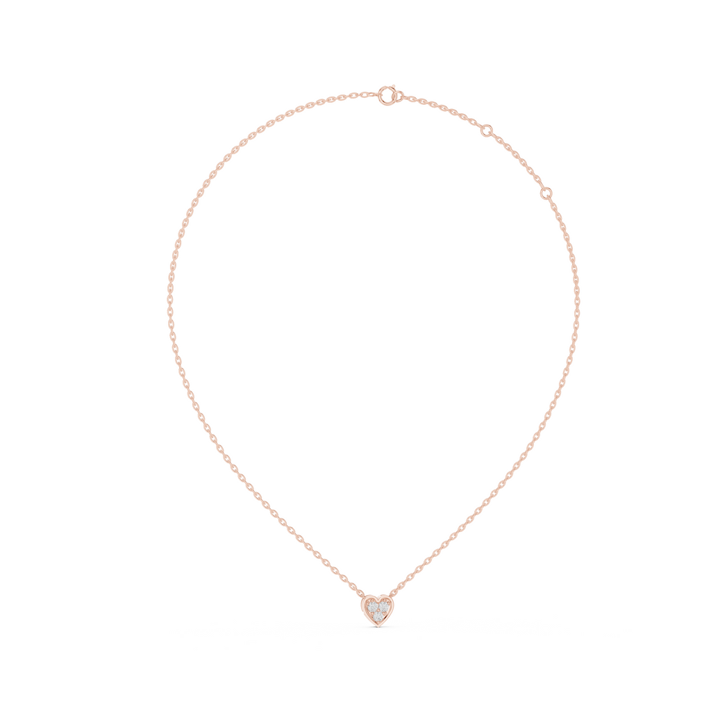 Heart Triple Round Lab Grown Diamond Pendant