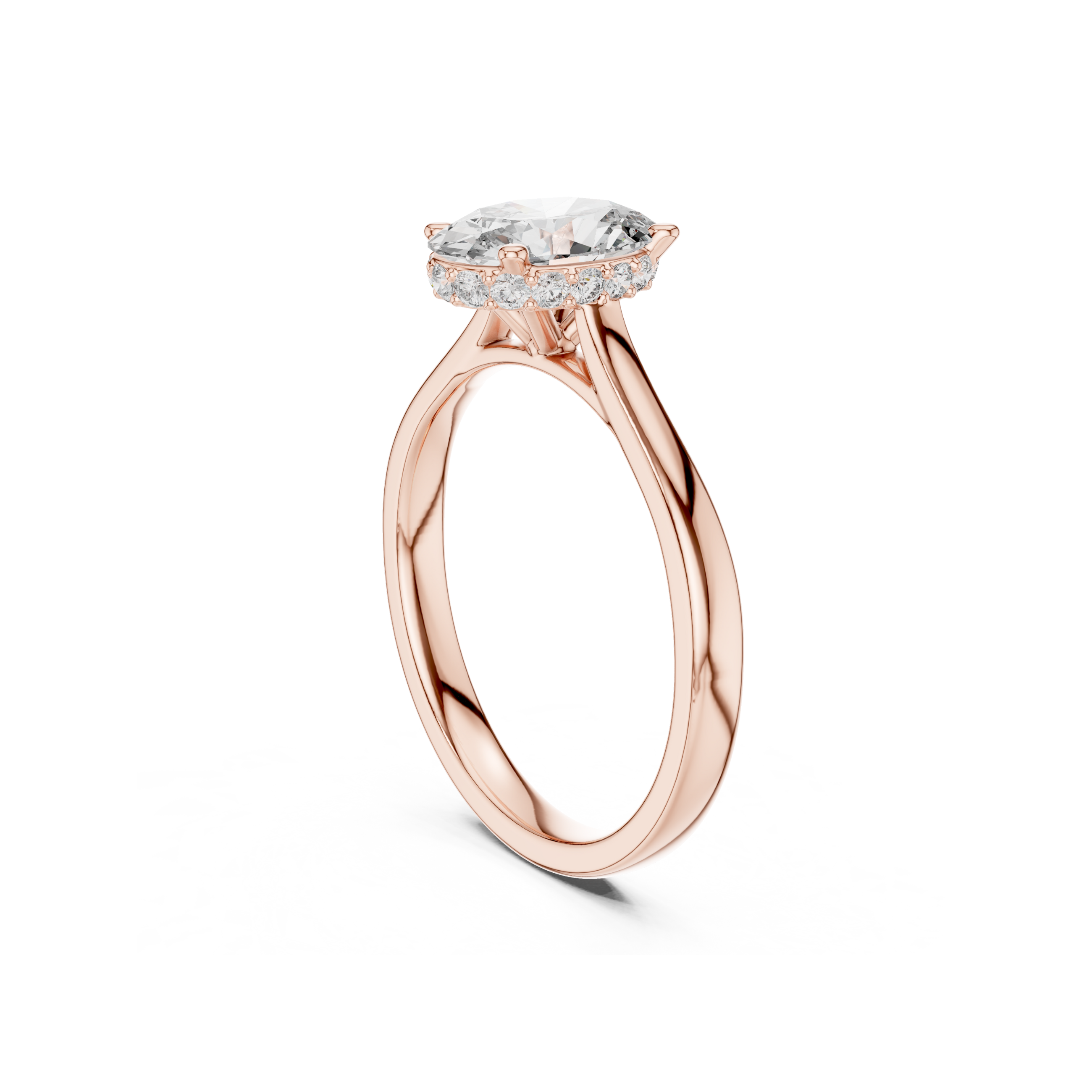 Oval-Cut Solitaire Lab Grown Diamond Ring