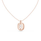 Classic Oval Lab Grown Diamond Solitaire Pendant