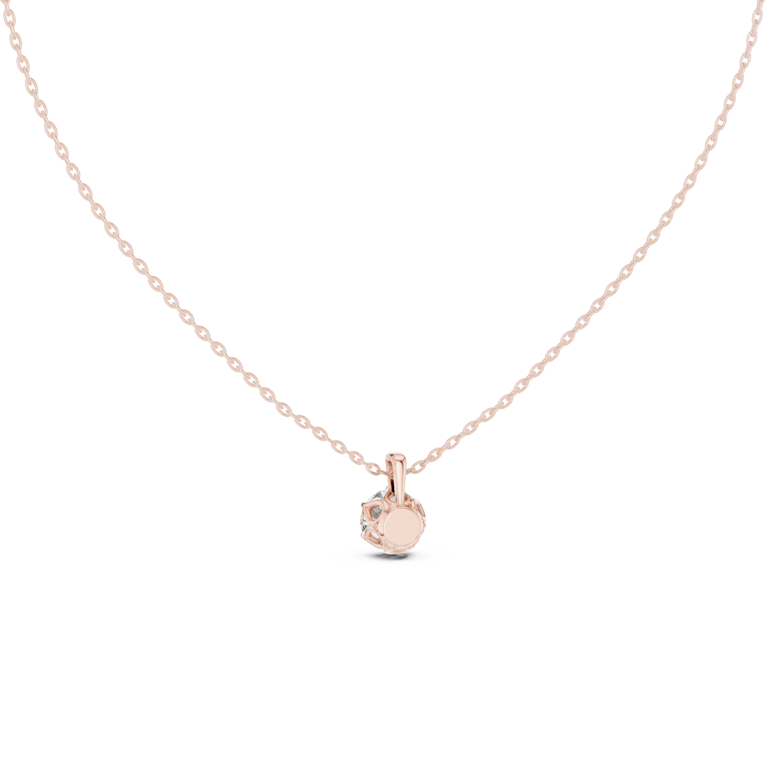 Round Cut Solitaire Lab Grown Diamond Pendant