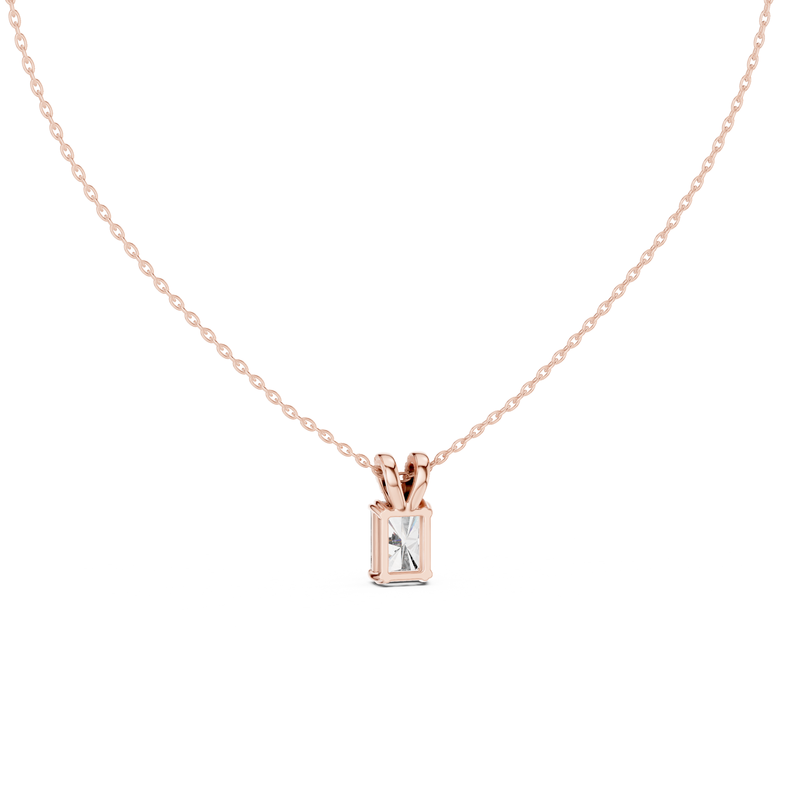 Radiant Cut Solitaire Lab Grown Diamond Pendant