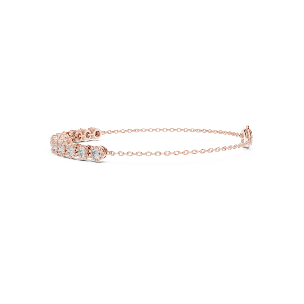 Cluster Lab Grown Diamond Chain Bracelet
