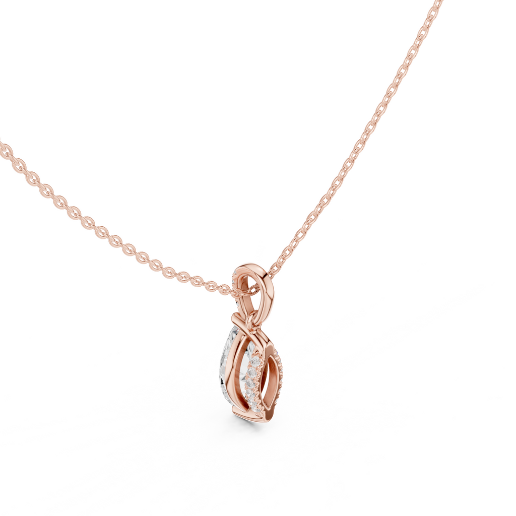 Marquise Cut Solitaire Diamond Pendant