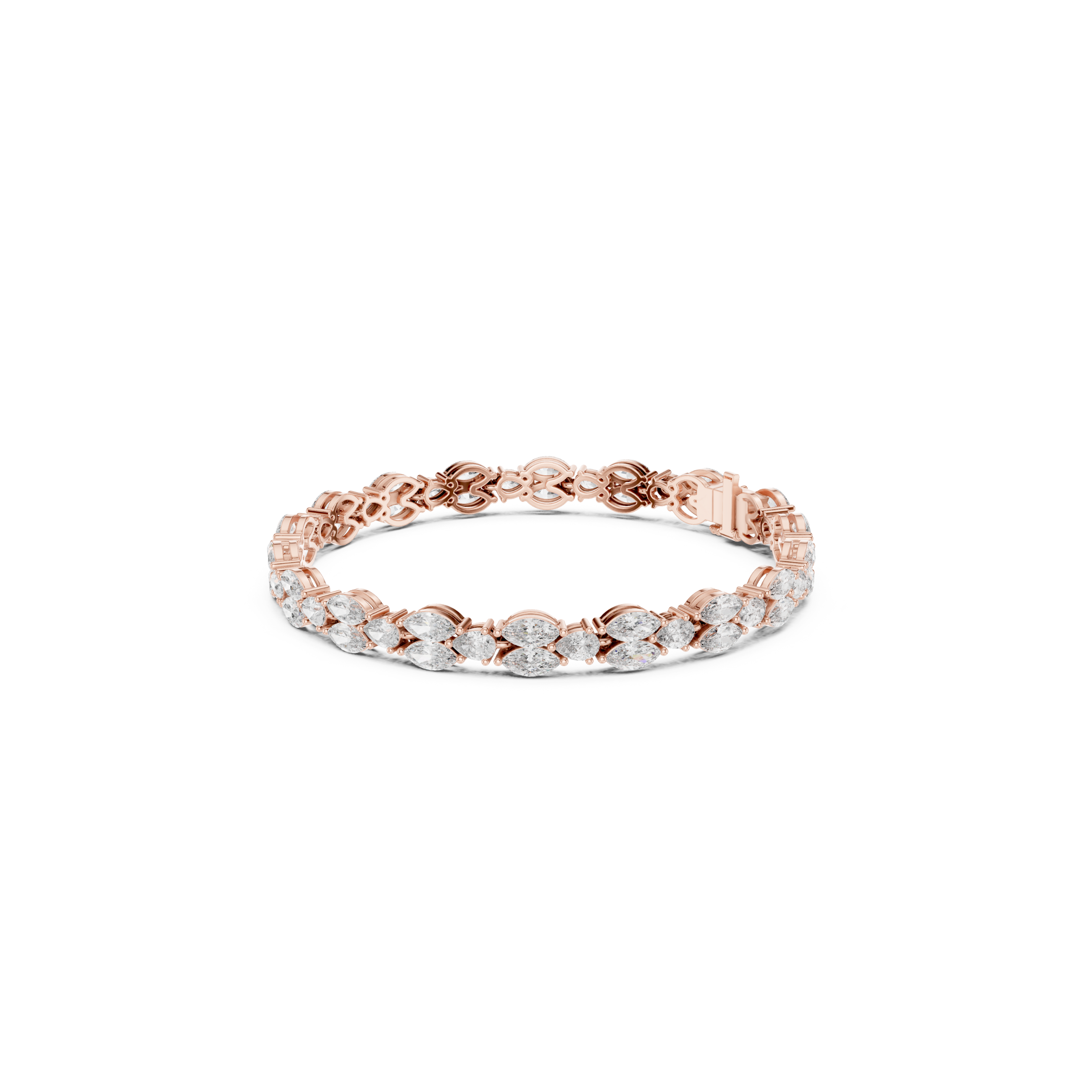 Pear-Cut Lab Grown Diamond Tennis Bracelet